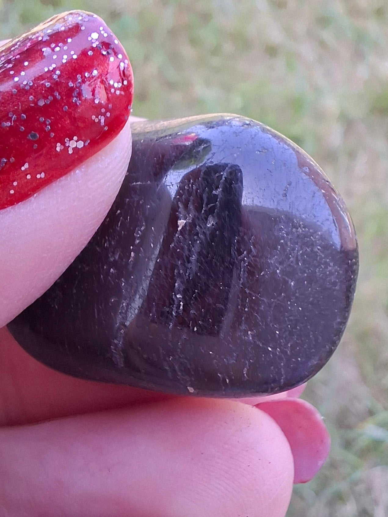 Black Tourmaline, Tumble Stone, Crystal (Ref: T221)
