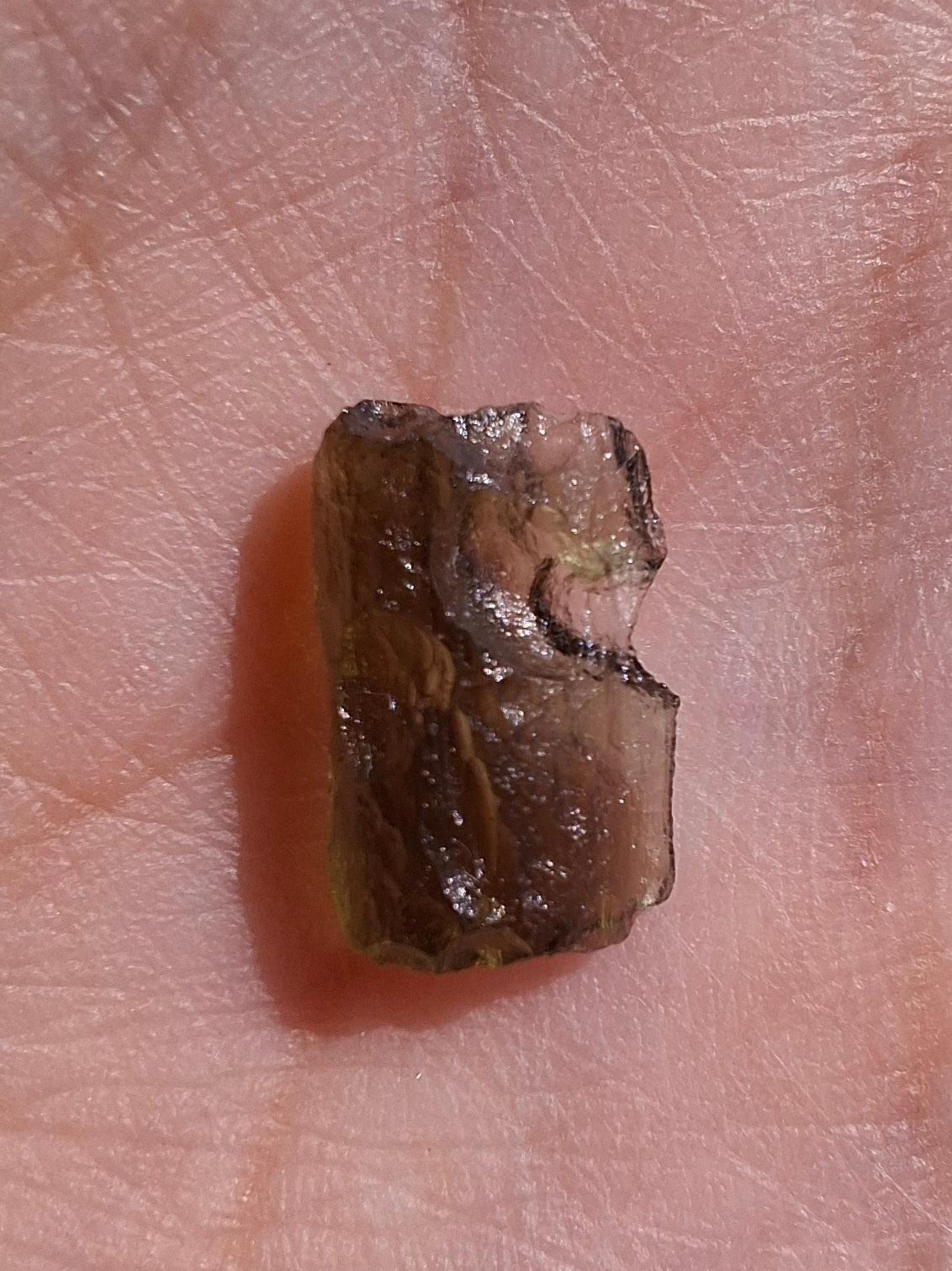 Moldavite small Piece, 0.42g, Tektite (Ref: 1386)
