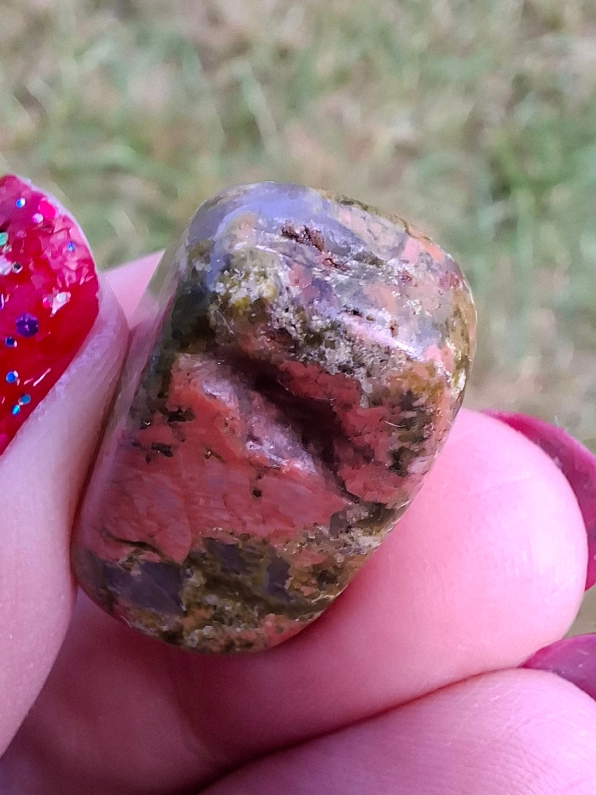 Unakite, Tumble Stone, Crystal (Ref: T185)