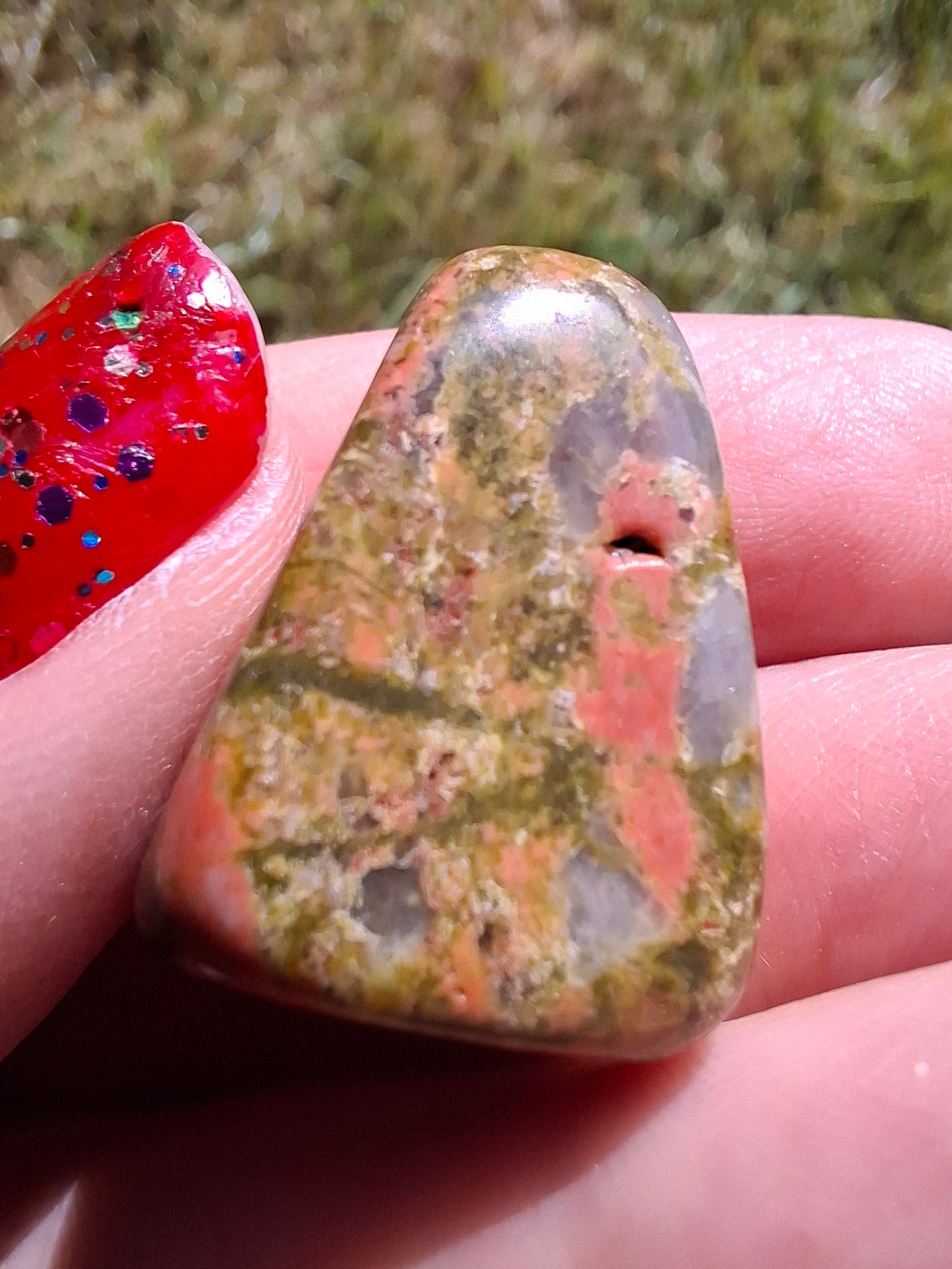Unakite, Tumble Stone, Crystal (Ref: T185)