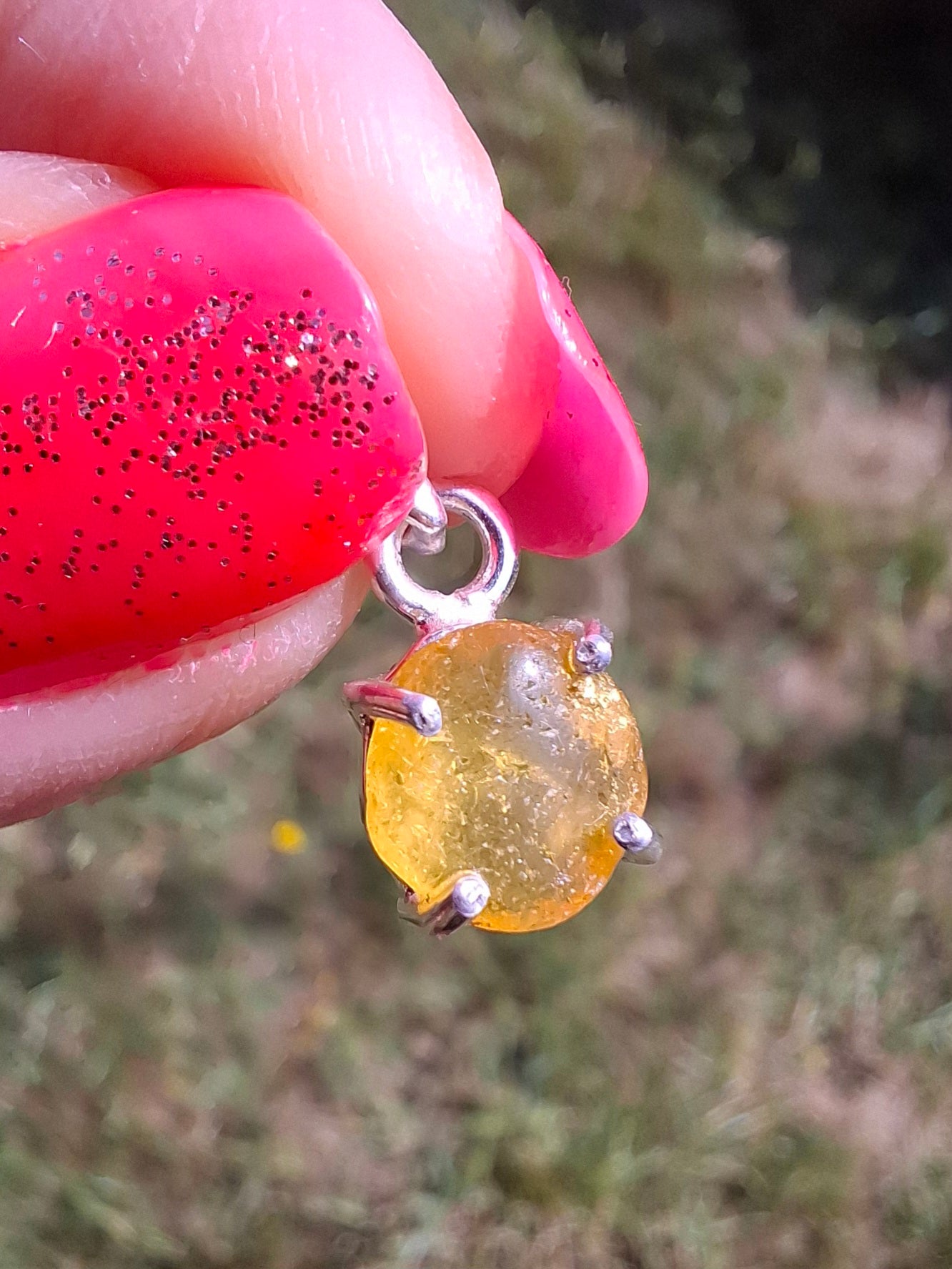 Baltic Amber Pendant, 925 Silver, Fossil (Ref: Ap15)