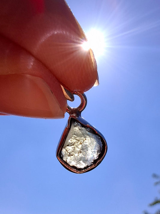 Moldavite Pendant, 925 Silver, Tektite (Ref: P63)