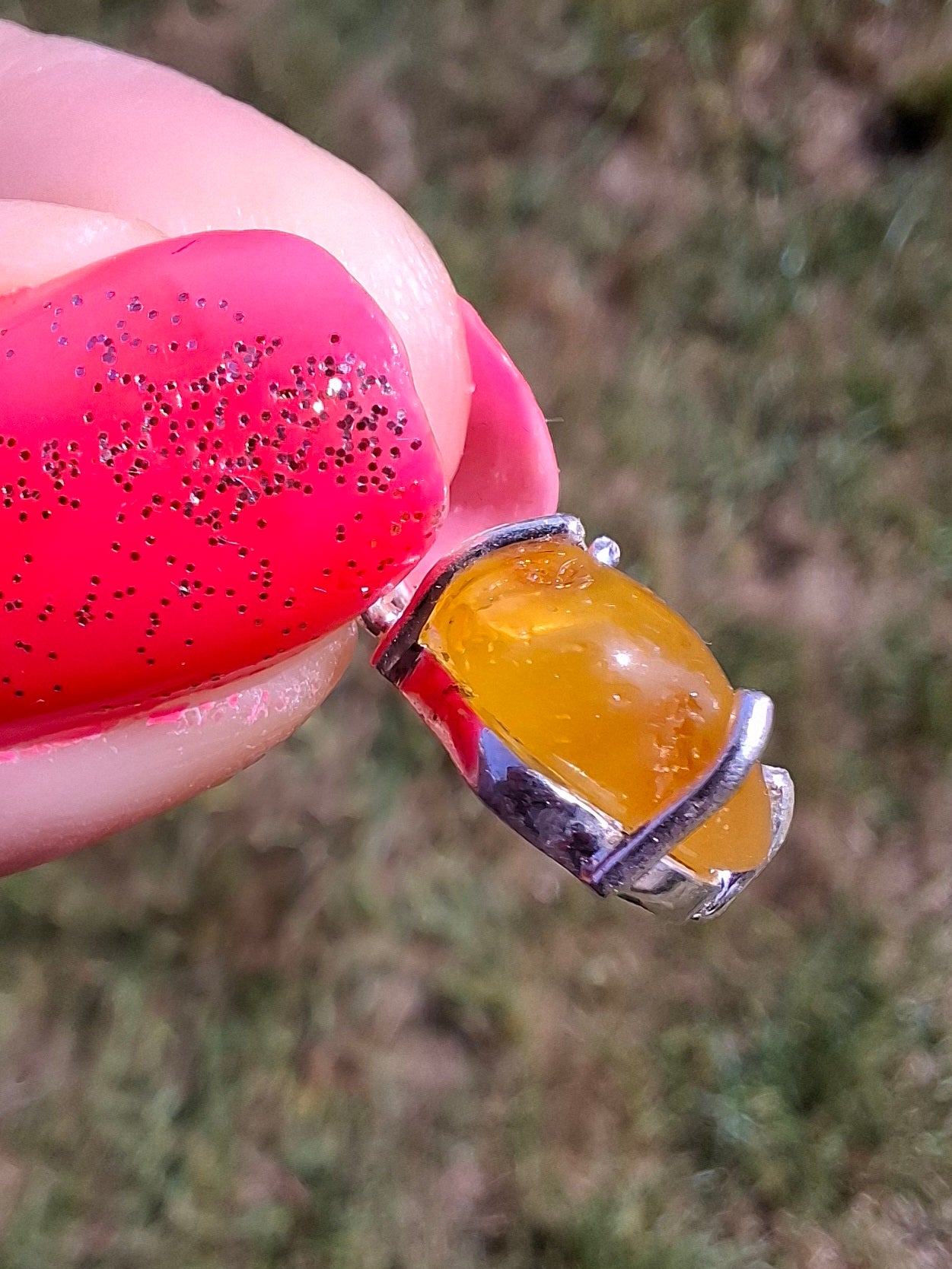 Baltic Amber Pendant, 925 Silver, Fossil (Ref: AP28)
