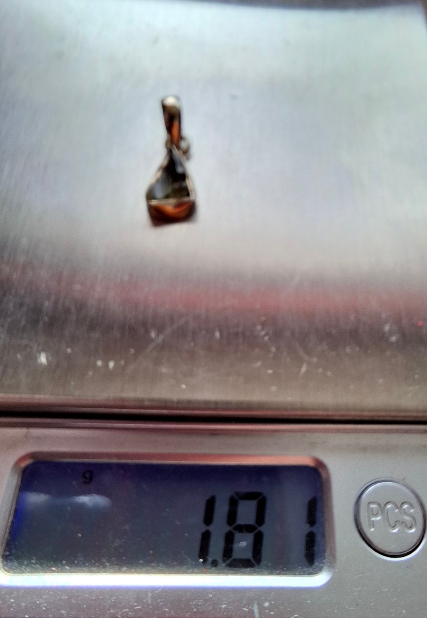 Moldavite Pendant, 925 Silver, Tektite (Ref: P30)