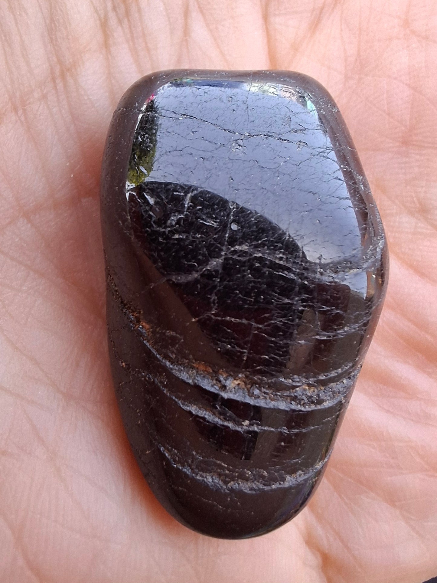 Black Tourmaline, Tumble Stone, Crystal (Ref: T216)