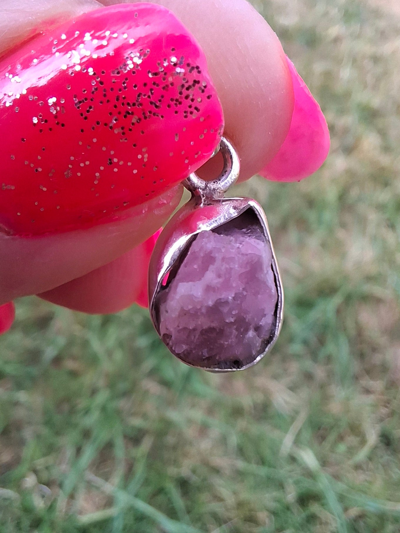 Pink Tourmaline Pendant, 925 Silver, Crystal (Ref: PT85)
