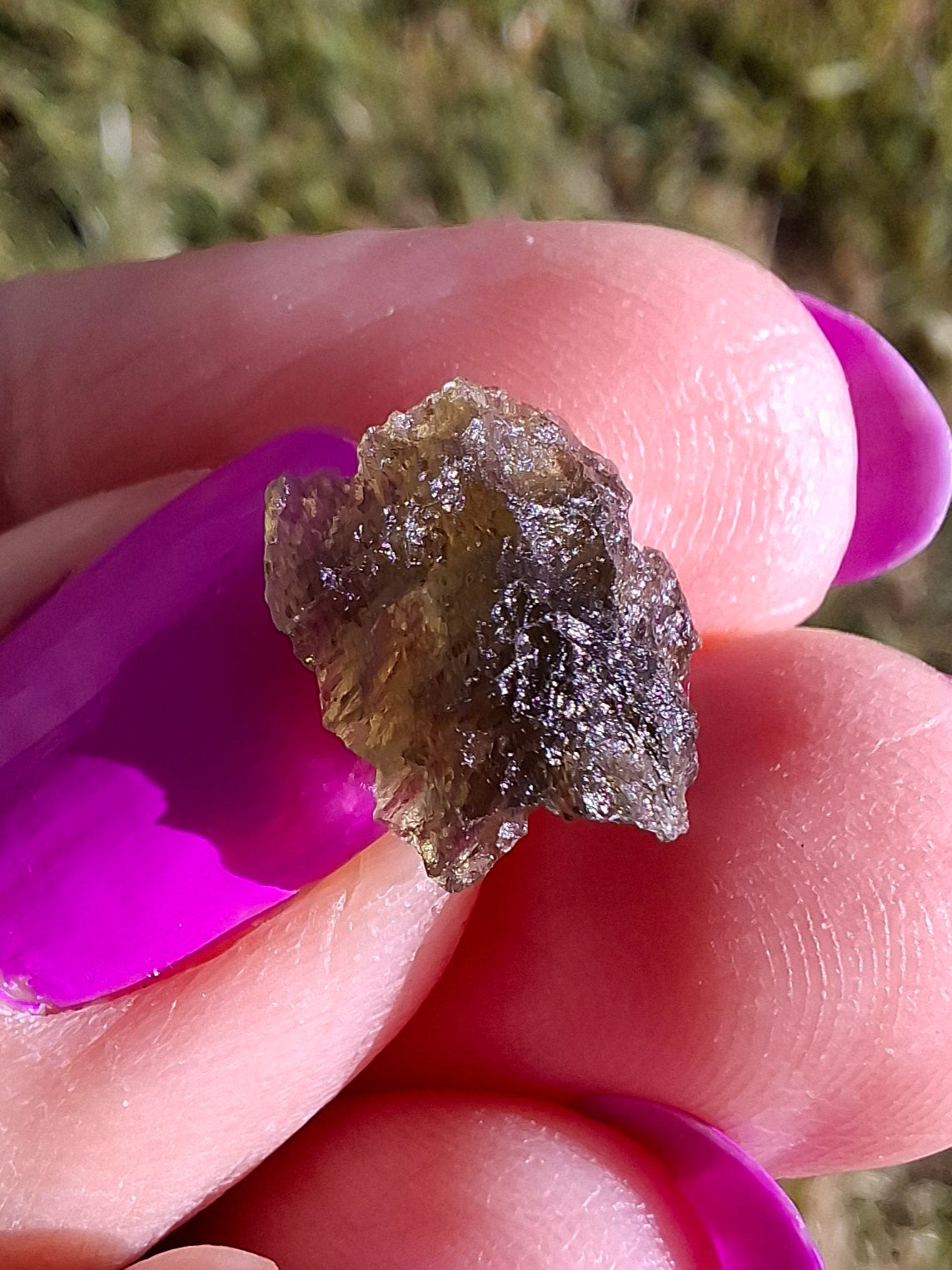 Moldavite Piece, 0.62g, Tektite (Ref: 1455)