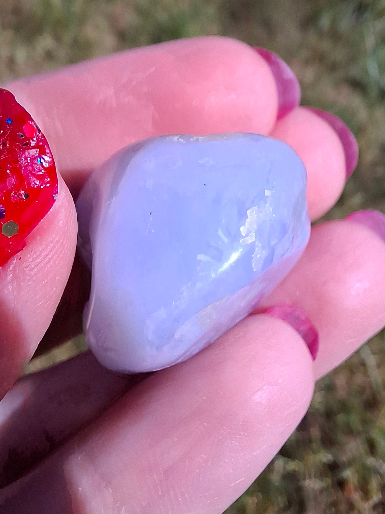 Blue Lace Agate, Tumble Stone, Crystal (Ref: T138)