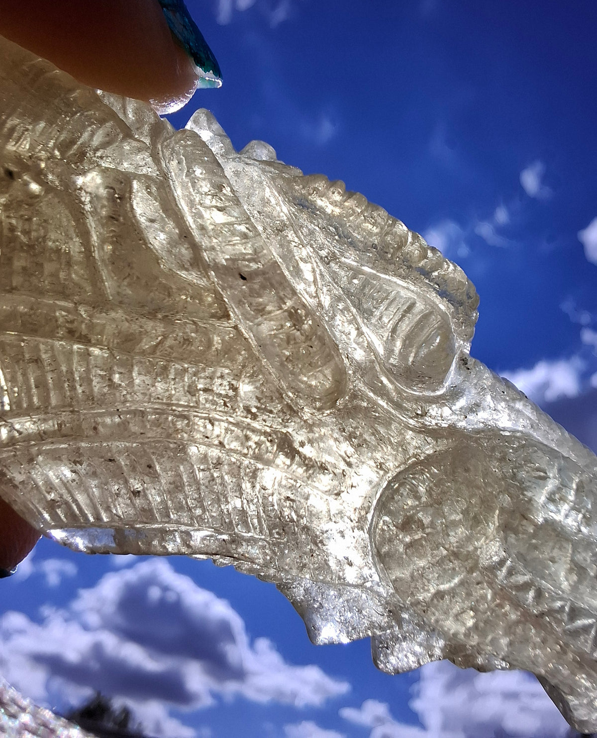 Libyan Desert Glass DRAGON HEAD carving, 48.11g, Tektite (Ref: Dragon4)