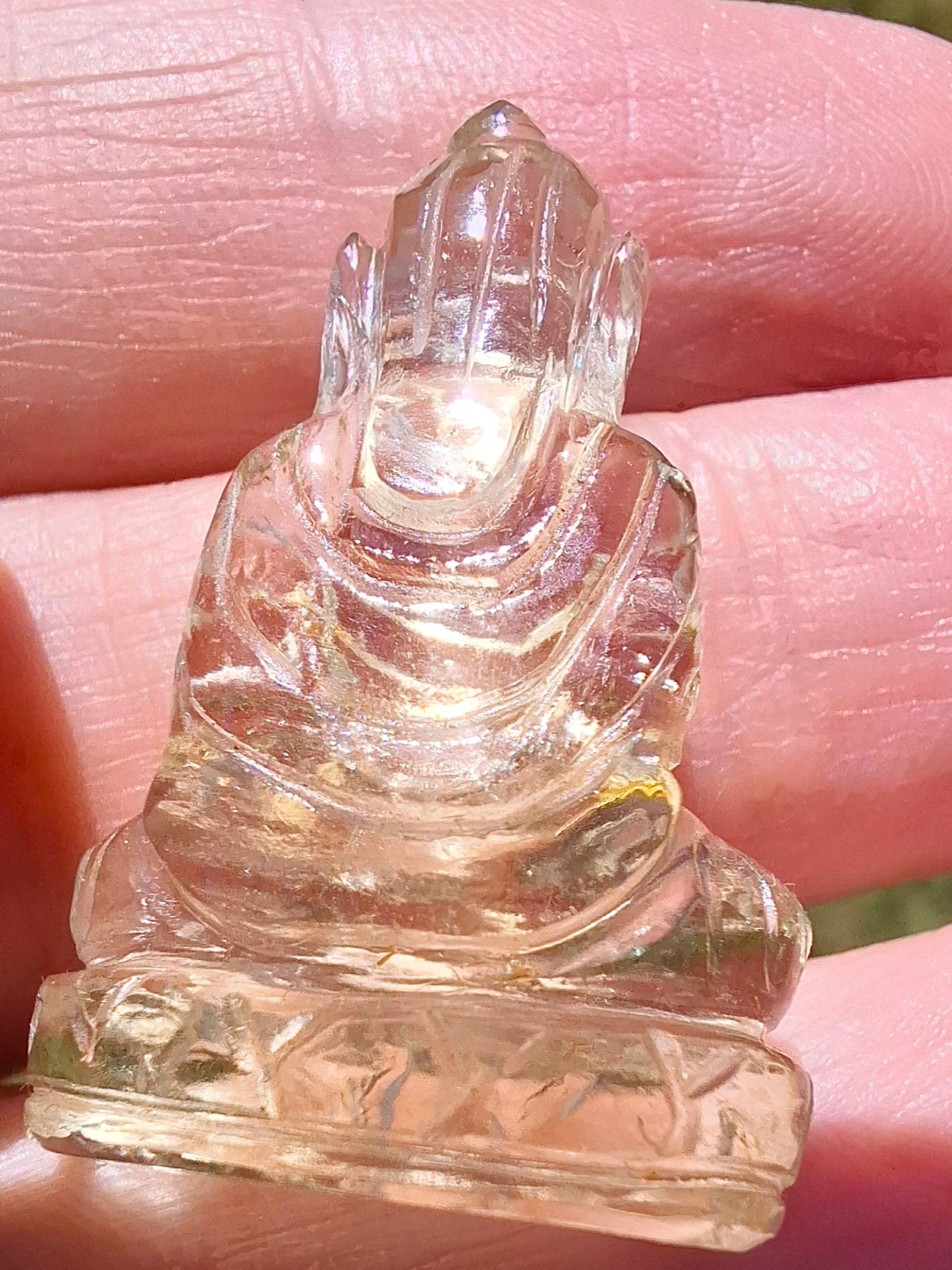 Libyan desert glass BUDDHA Carving, 4.81g, Tektite (LDG B4)