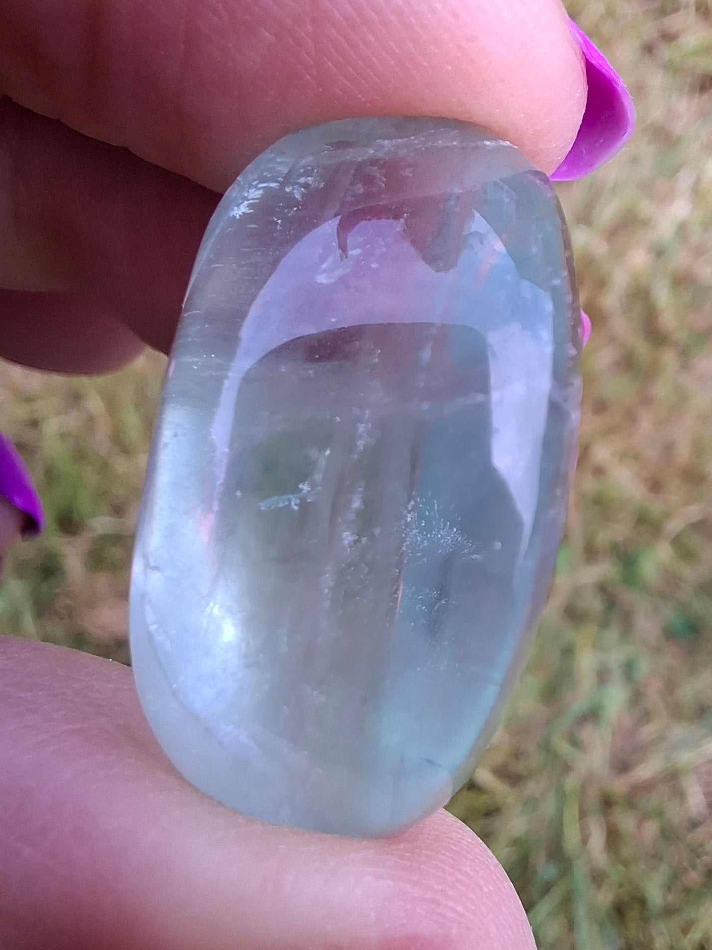 Fluorite, Tumble Stone, Crystal 🌈 (Ref: T47)