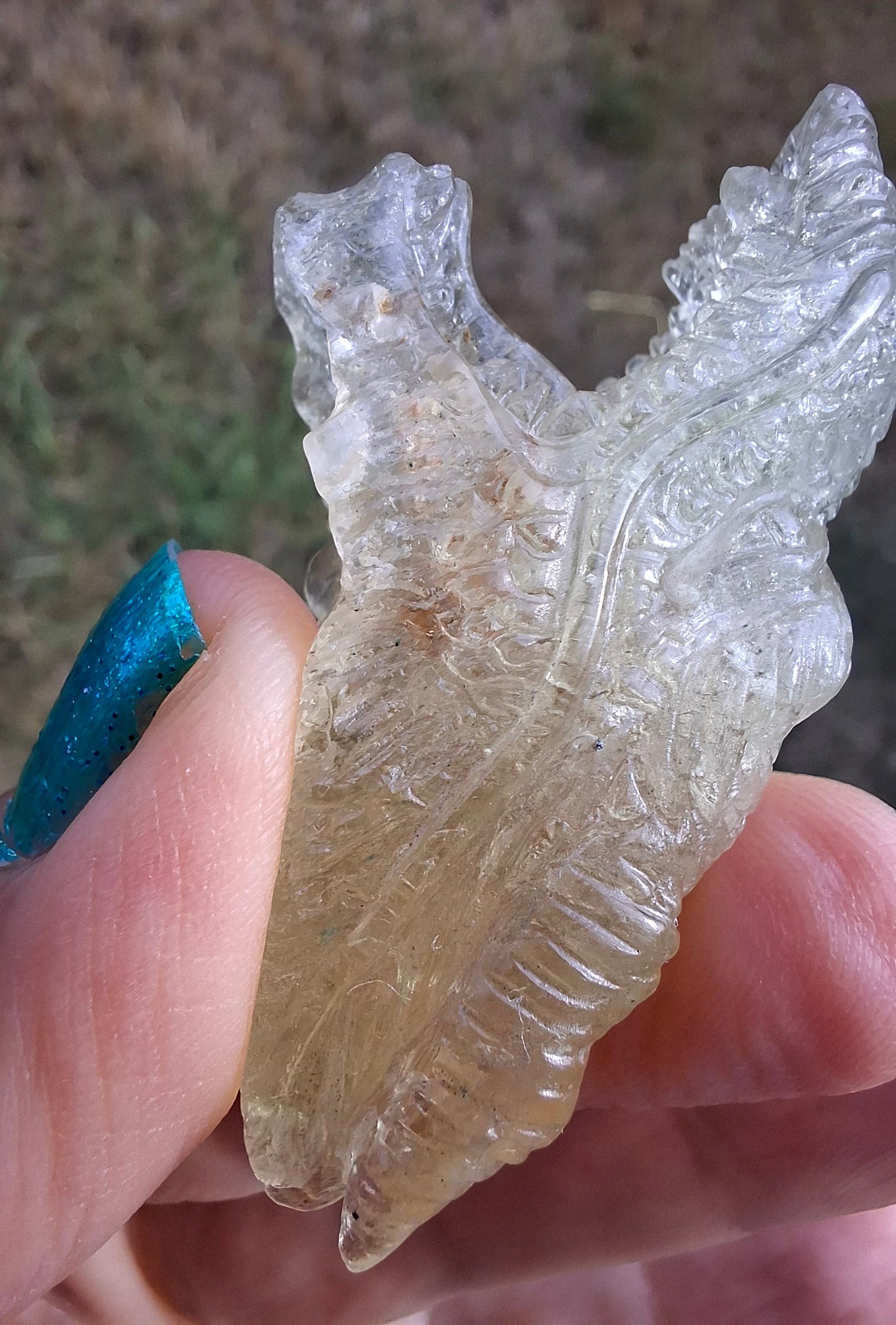 Libyan Desert Glass DRAGON HEAD carving, 22.42g, Tektite (Ref: Dragon 2)