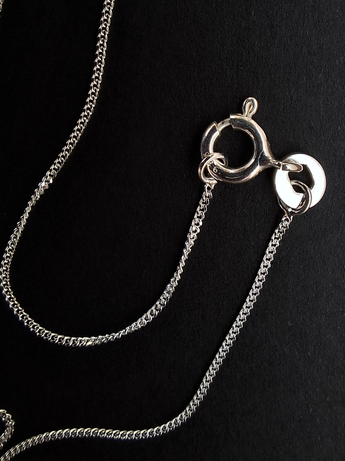 Curb Diamond cut, 0.9mm, 16 inch, 925 Silver CHAIN (Ref: Chain-1)