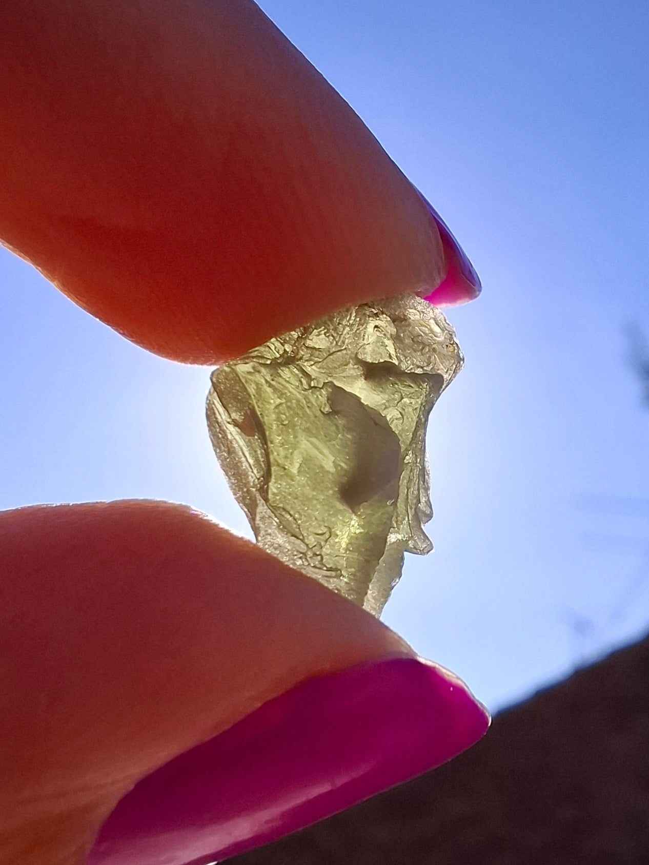 Moldavite Piece, 0.91g, Tektite (Ref: 1460)