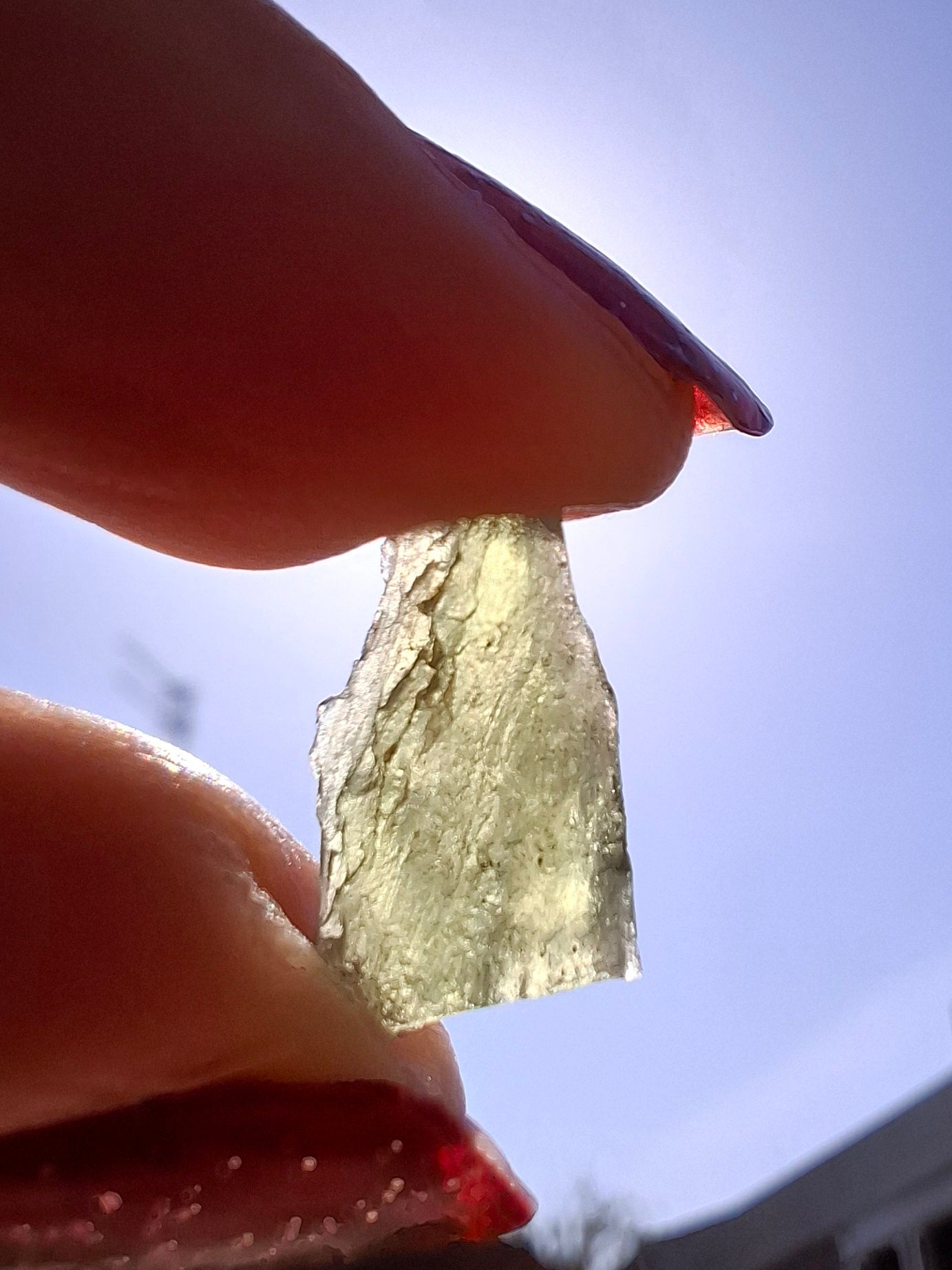 Moldavite Piece, 0.68g, Tektite (Ref: 1471)