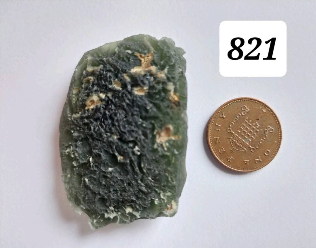 Moldavite Piece, VELVET HURKA, 24.48g, Tektite (Ref: 829)