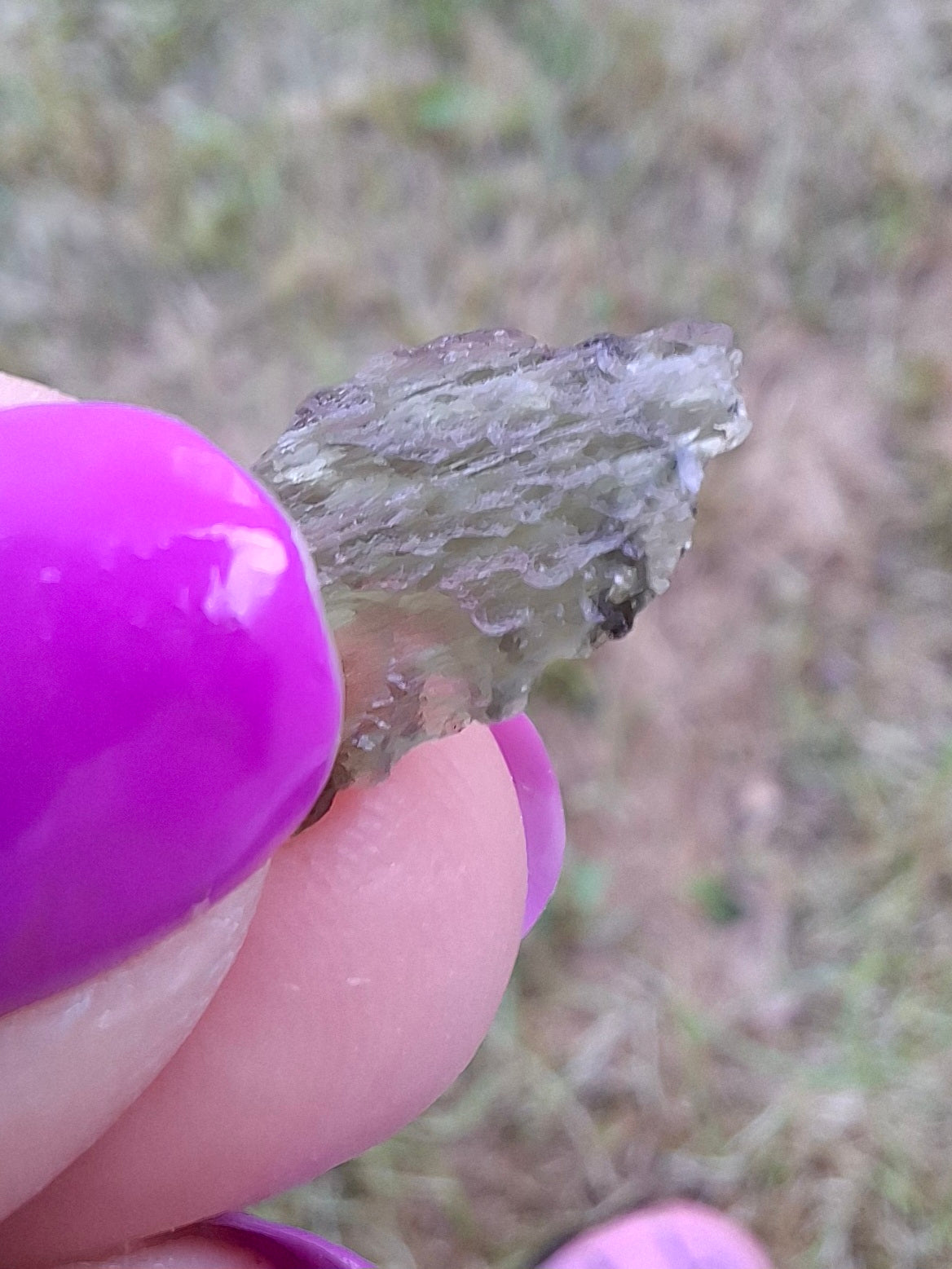 Moldavite Piece, 0.43g, Tektite (Ref: 1435)
