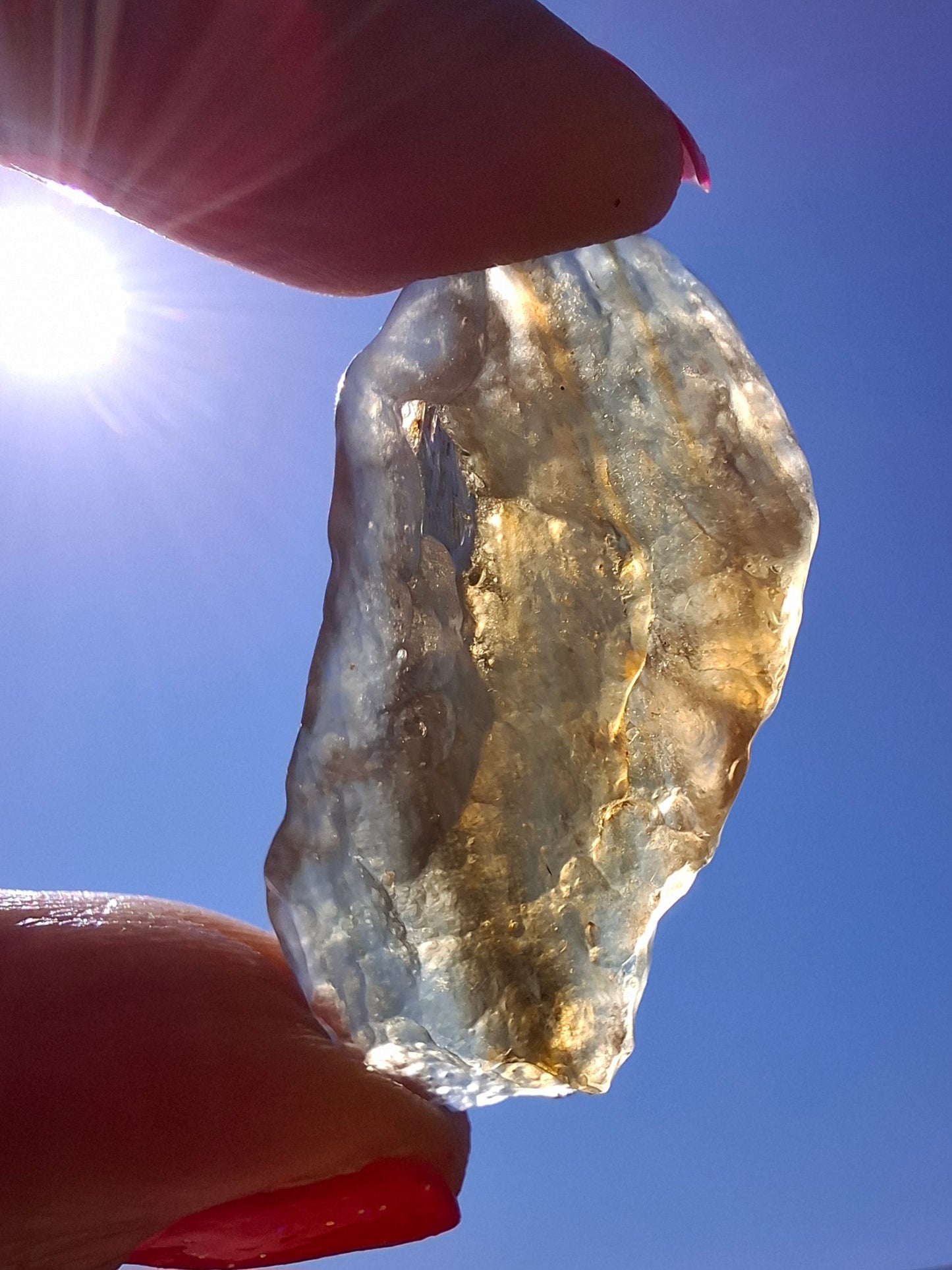 Libyan Desert Glass (darker) Piece, 8.76g, Tektite (Ref: L1367)