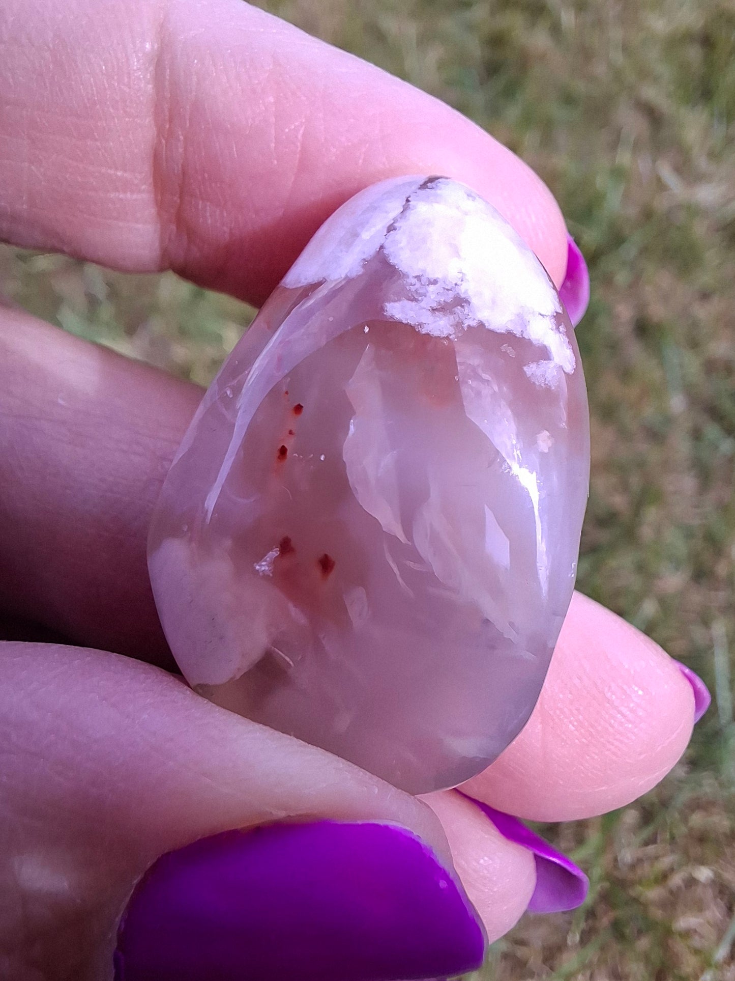 Flower Agate, Tumble Stone, Crystal (Ref: T72)