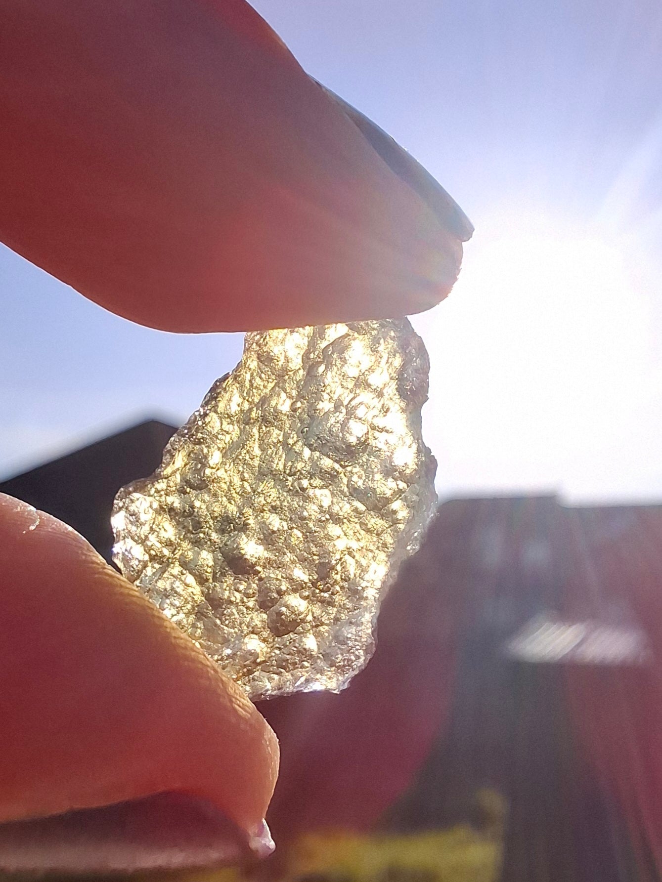 Moldavite Piece, 0.74g, Tektite (Ref: 1378)