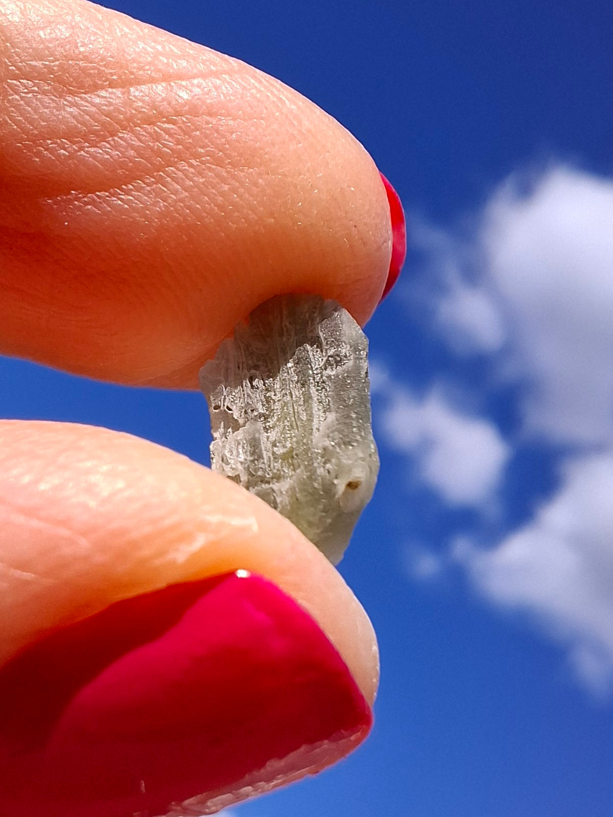 Moldavite Piece, SNOWFLAKE, FROSTED, BRUSNA, Tektite (Ref: 1494)