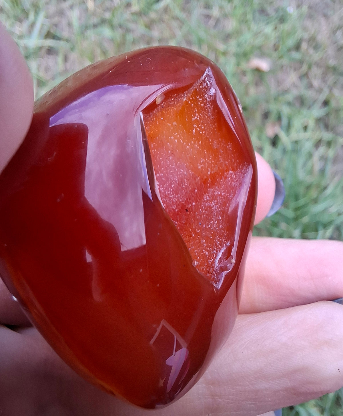 Druzy Carnelian Heart, Crystal (Ref: DCH1)