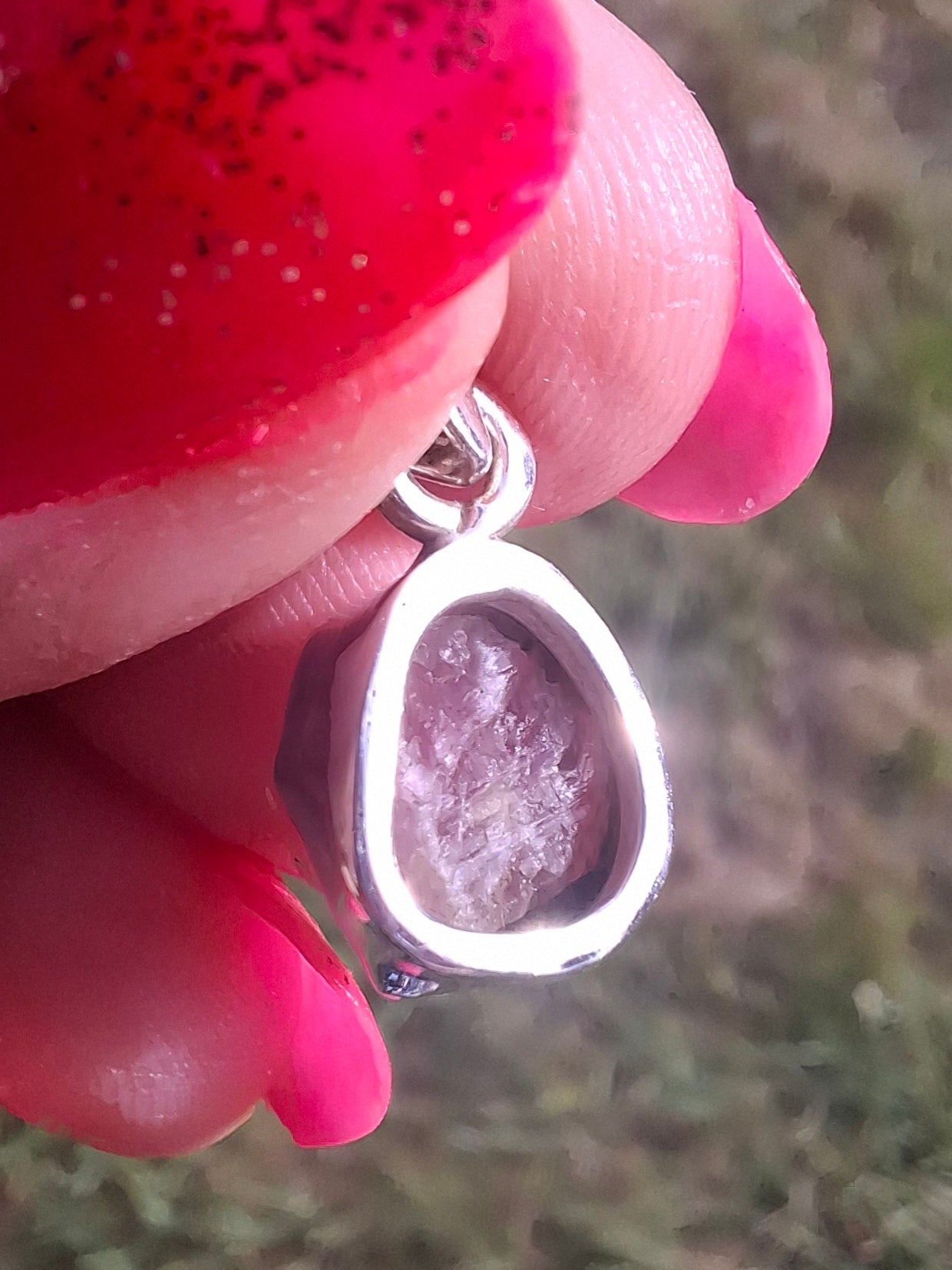 Pink Tourmaline Pendant, 925 Silver, Crystal (Ref: PT72)