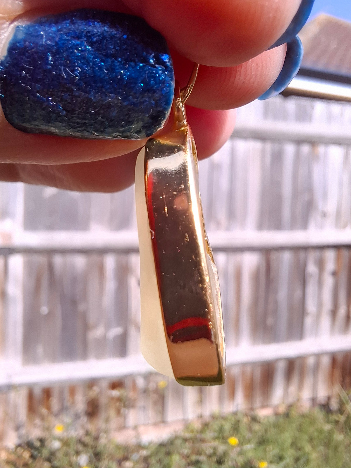 Libyan Desert Glass Pendant, 14K GOLD Plated, Tektite (Ref: LP120)