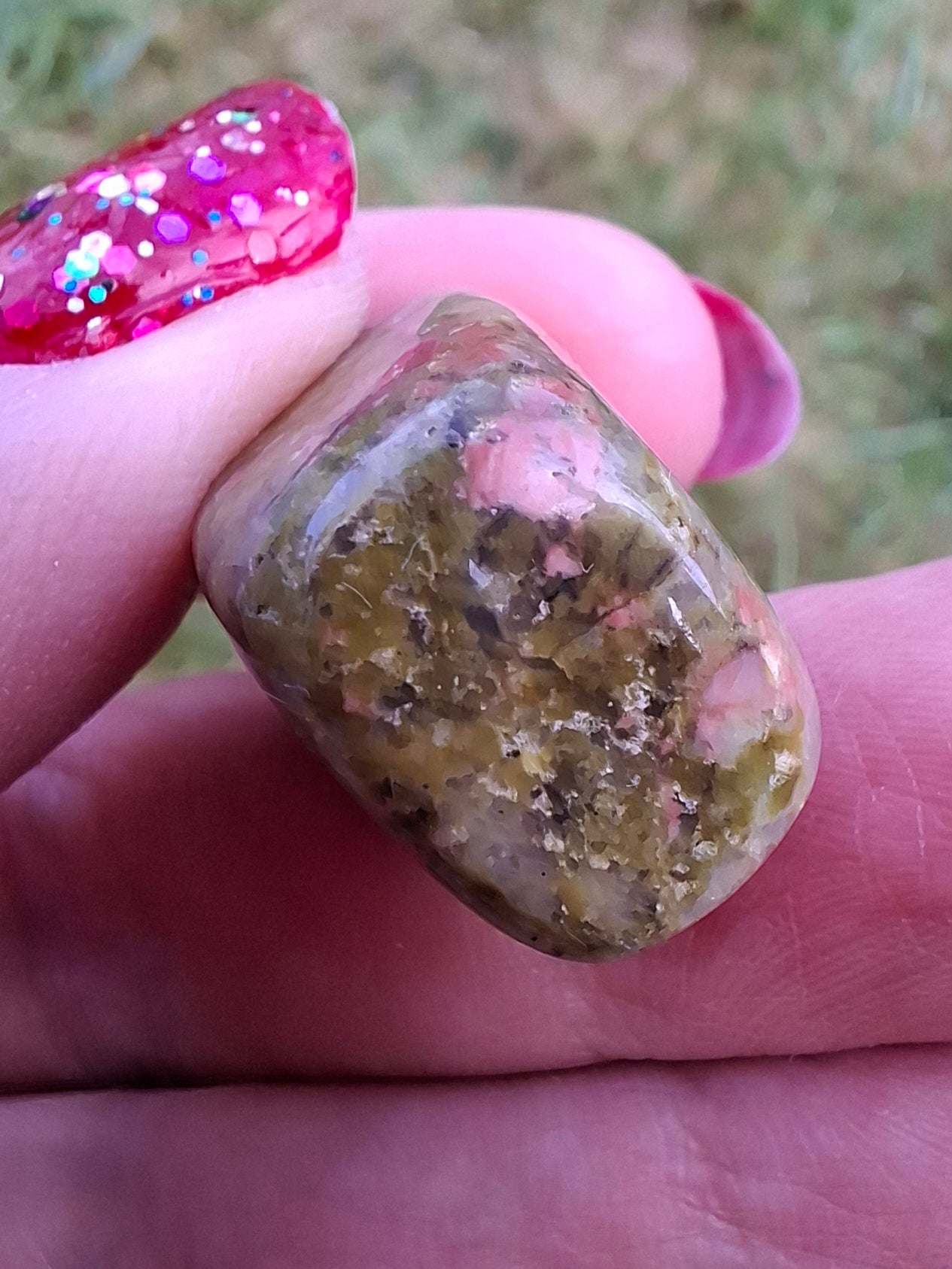 Unakite, Tumble Stone, Crystal (Ref: T183)