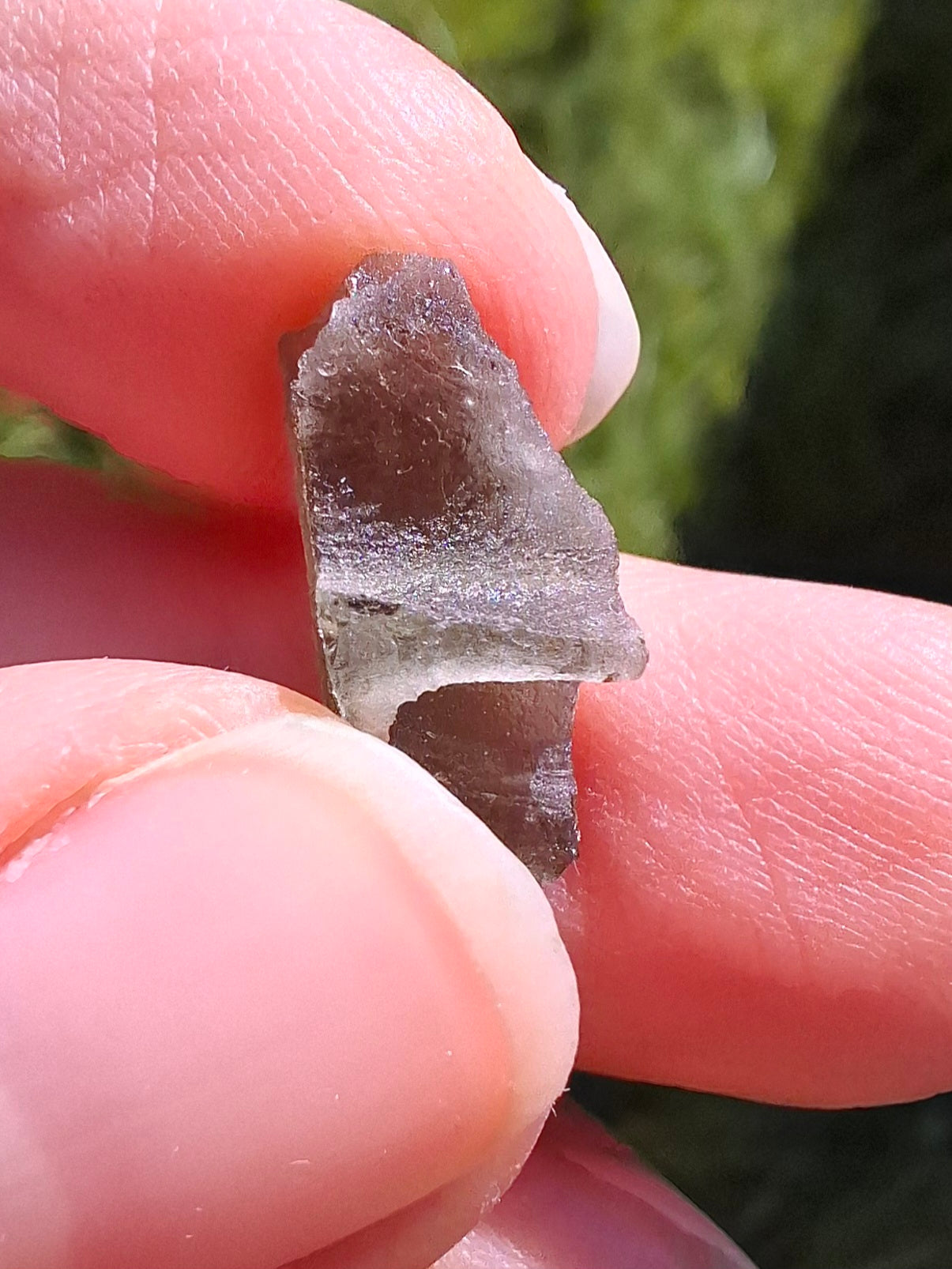 DRILLED, Moldavite Piece, 1.07g, Tektite (Ref: D17)