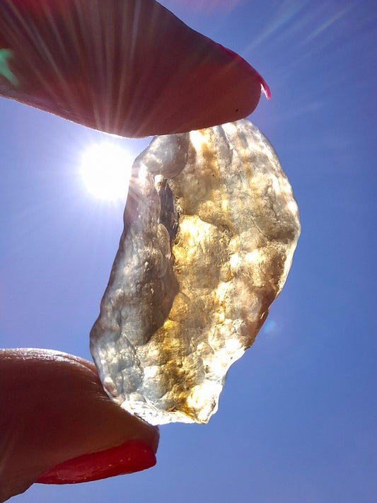 Libyan Desert Glass (darker) Piece, 8.76g, Tektite (Ref: L1367)