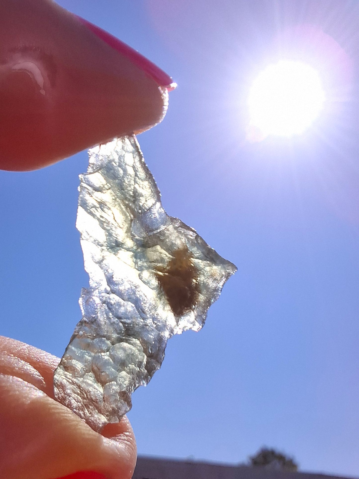 Moldavite Piece, 0.87g, Tektite (Ref: 1411)