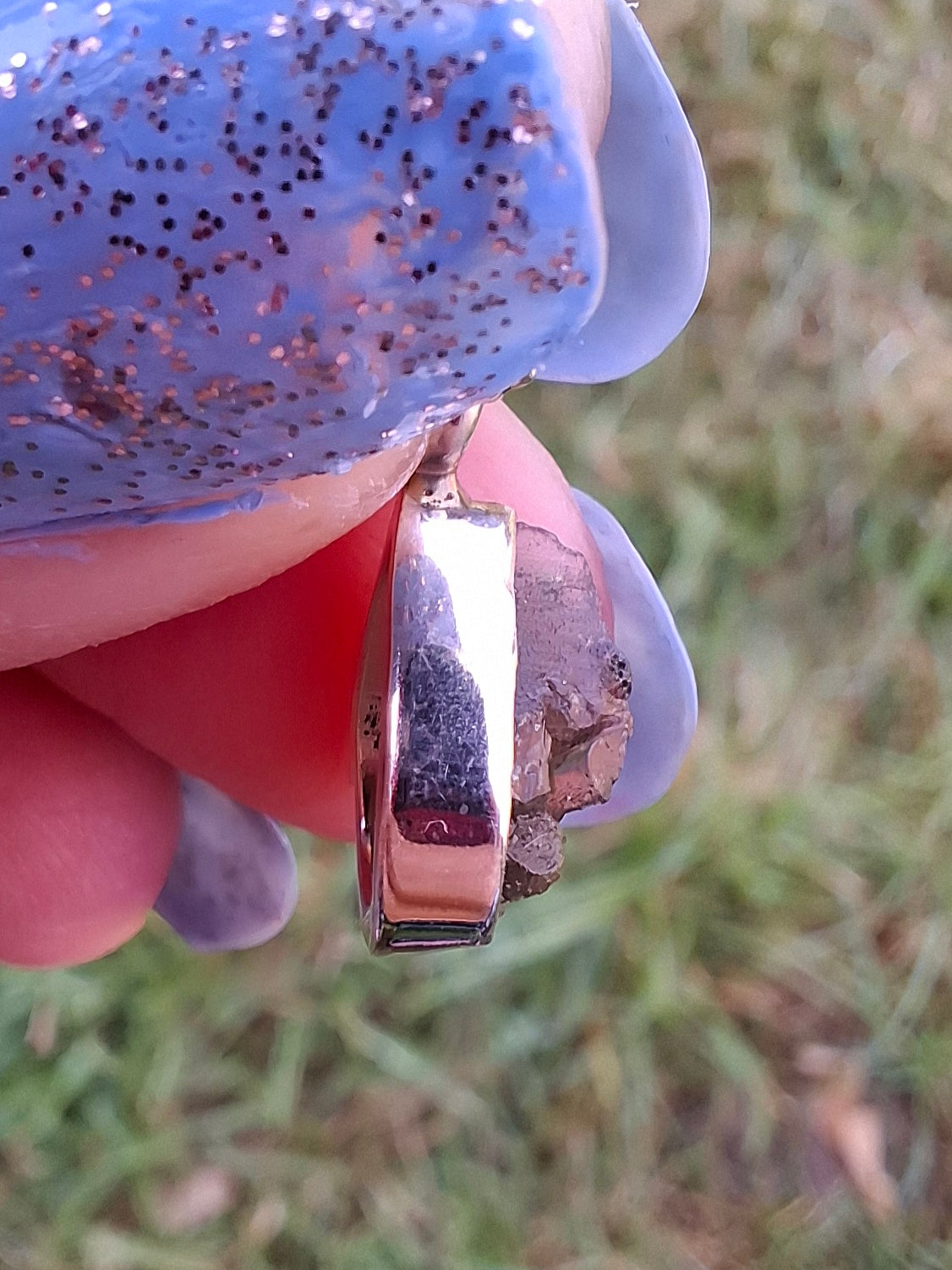 Moldavite Pendant, 925 Silver, Tektite (Ref: P42)