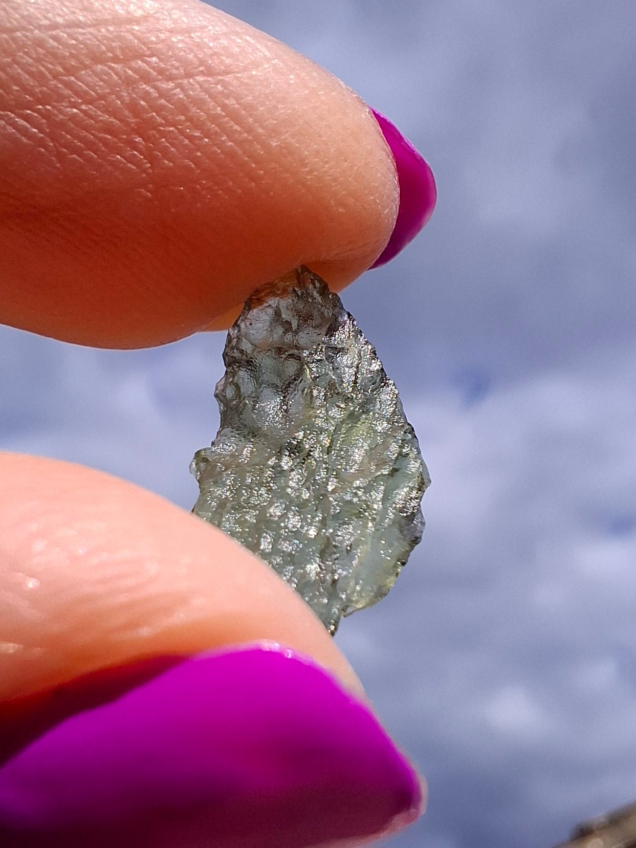 Moldavite Piece, 0.43g, Tektite (Ref: 1435)
