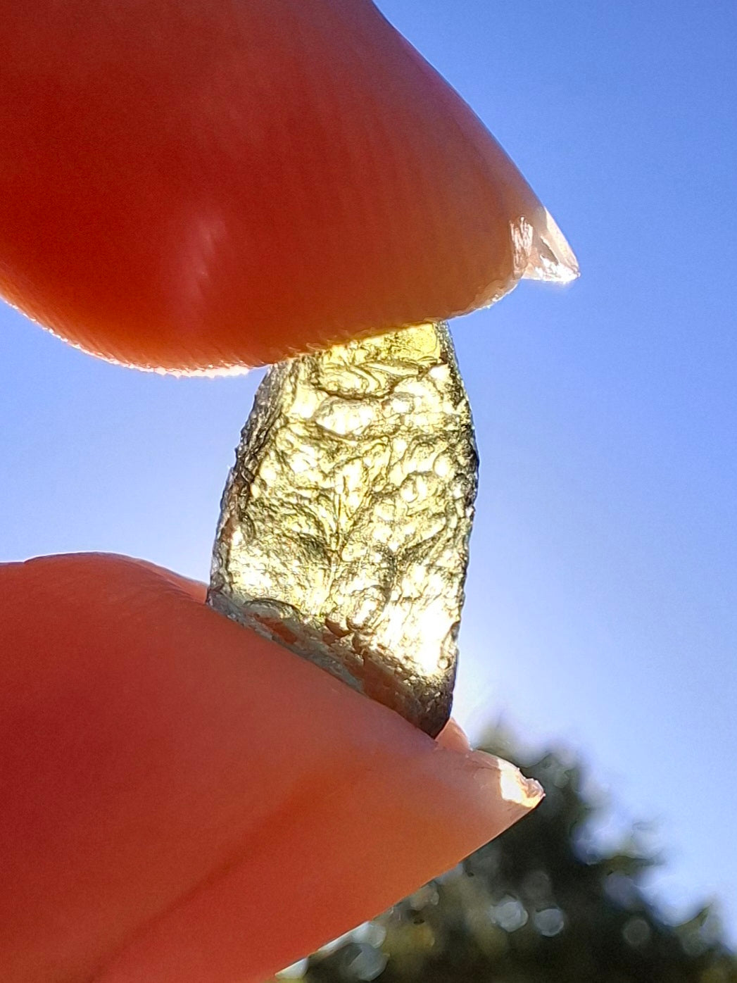 Moldavite Piece, 0.59g, Tektite (Ref: 1413)
