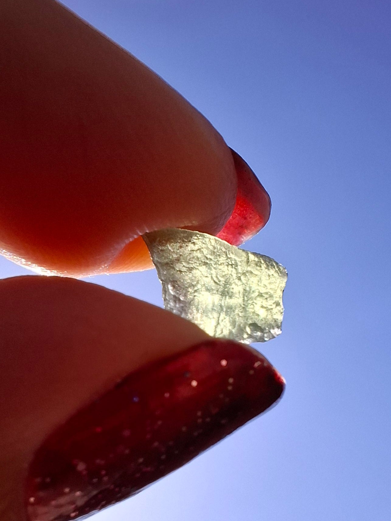 Moldavite small Piece, 0.37g, Tektite (Ref: 1478)