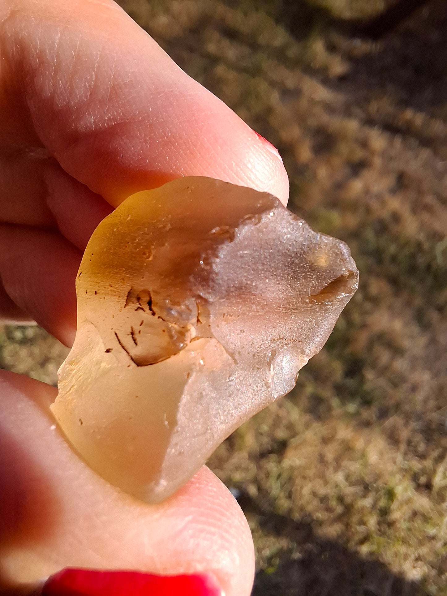 Libyan Desert Glass (darker) Piece, 7.00g, Tektite (Ref: L1373)
