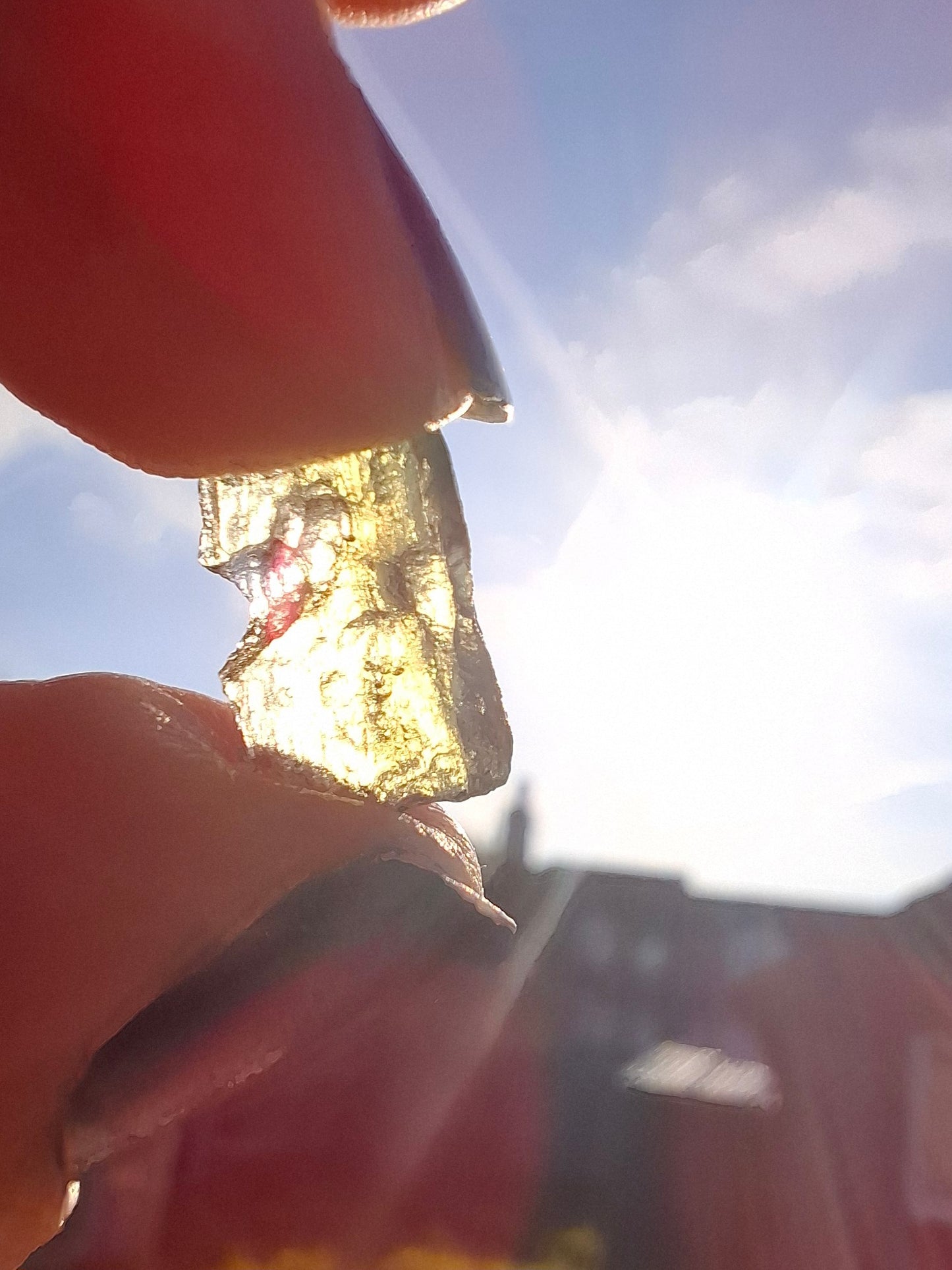 Moldavite small Piece, 0.42g, Tektite (Ref: 1386)