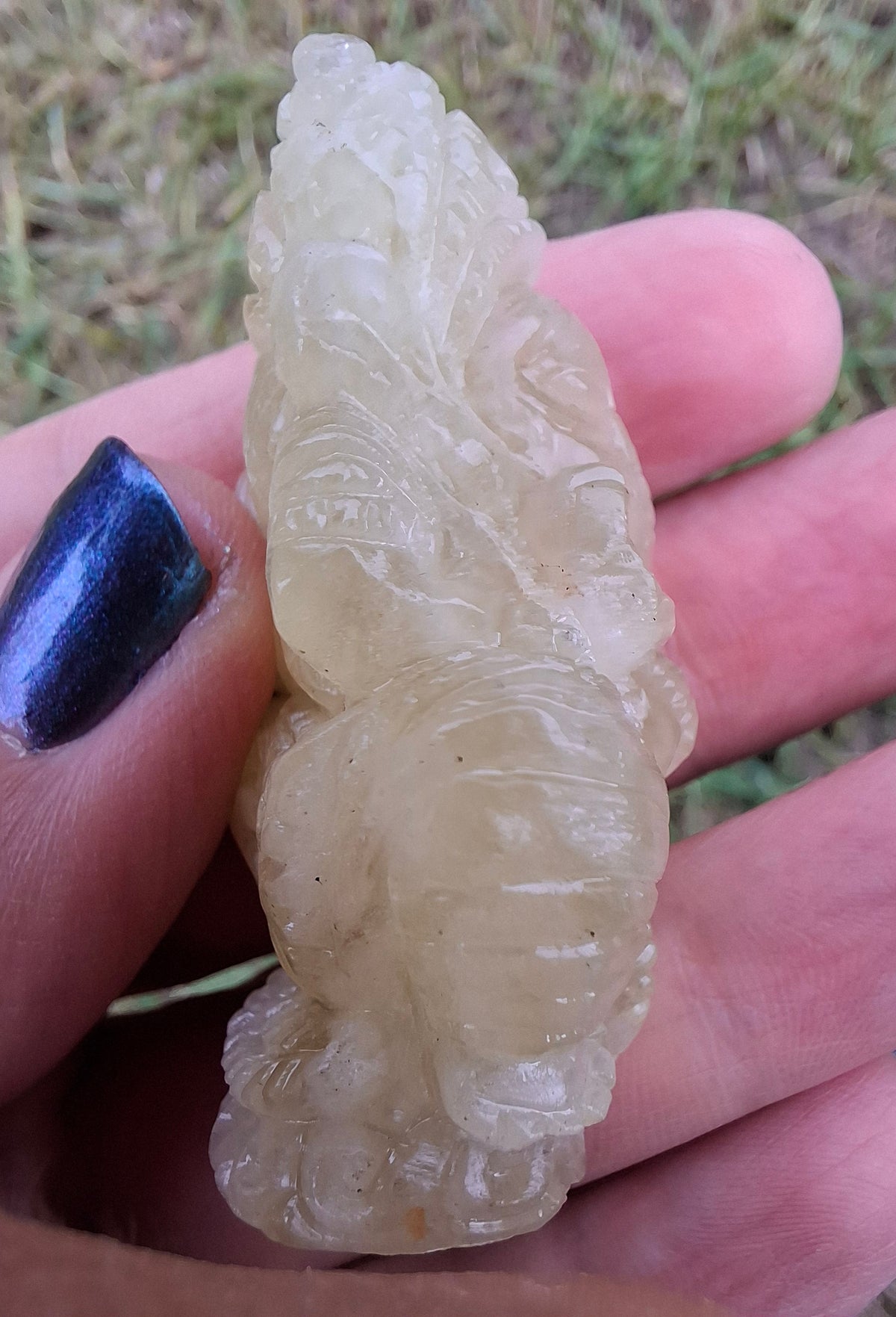 Libyan Desert Glass GANESHA craving, 31.21g, Tektite (Ref: Ganesha2)