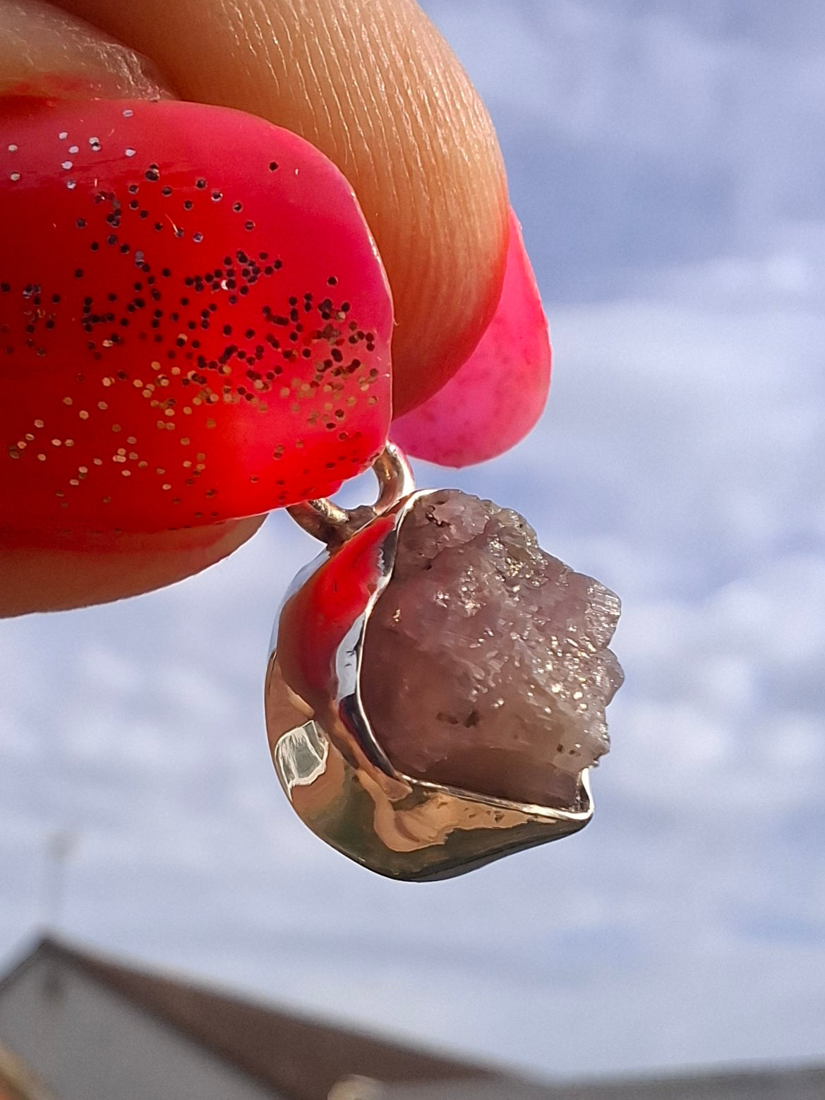 Pink Tourmaline Pendant, 925 Silver, Crystal (Ref: PT72)