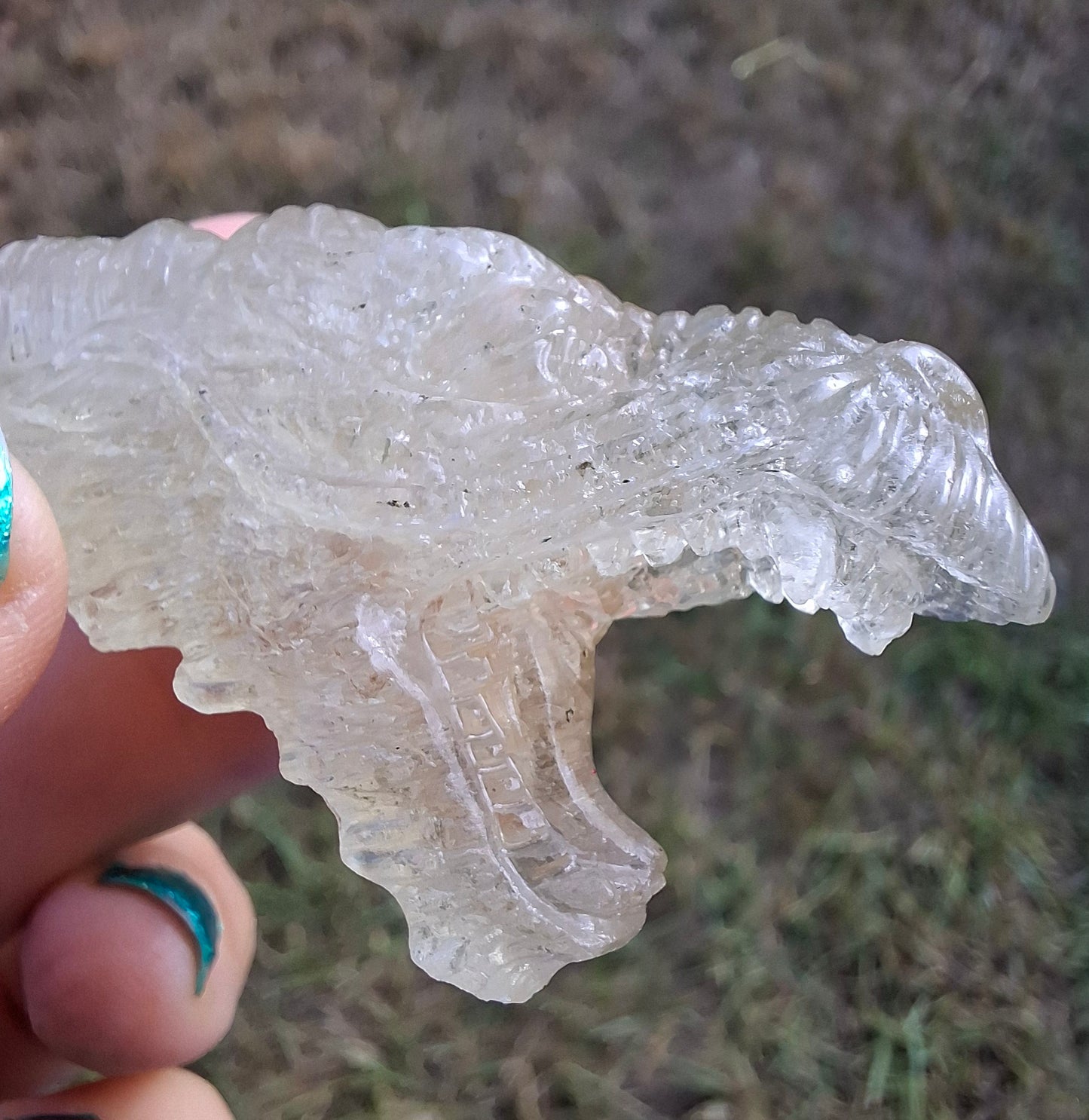 Libyan Desert Glass DRAGON HEAD carving, 22.42g, Tektite (Ref: Dragon 2)