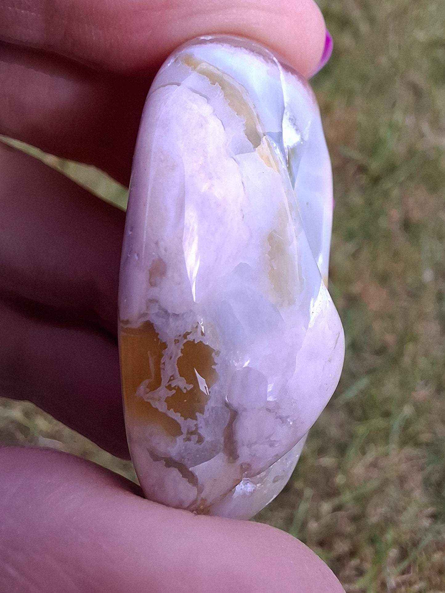 Flower Agate, Tumble Stone, Crystal (Ref: T69)