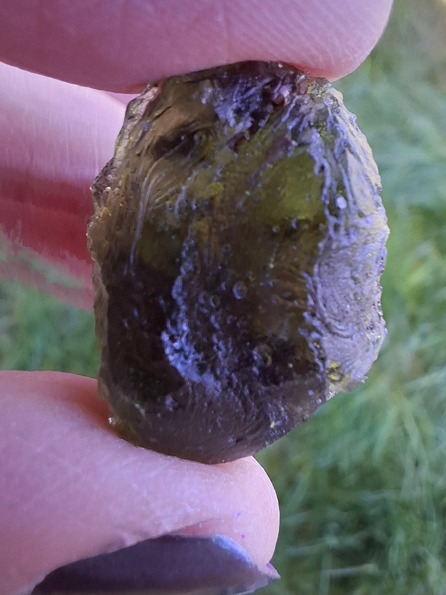 Moldavite Piece, NESMEN, 5.46g, Tektite (Ref: 1373)