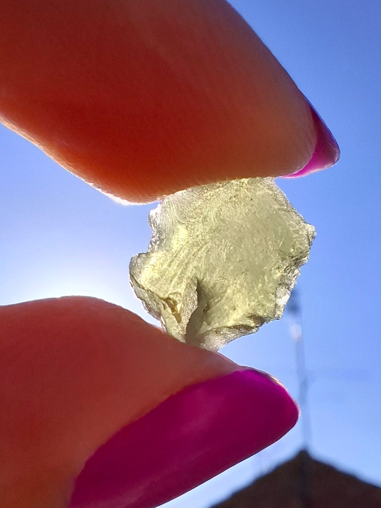 Moldavite Piece, 0.87g, Tektite (Ref: 1453)