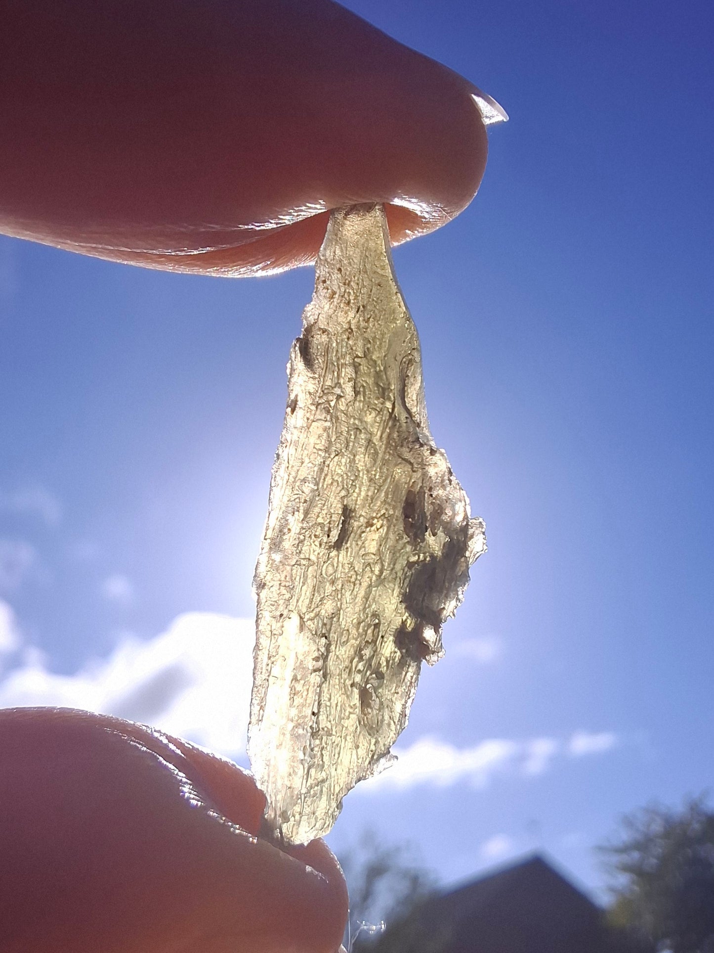 Moldavite Piece, 0.83g, Tektite (Ref: 1362)