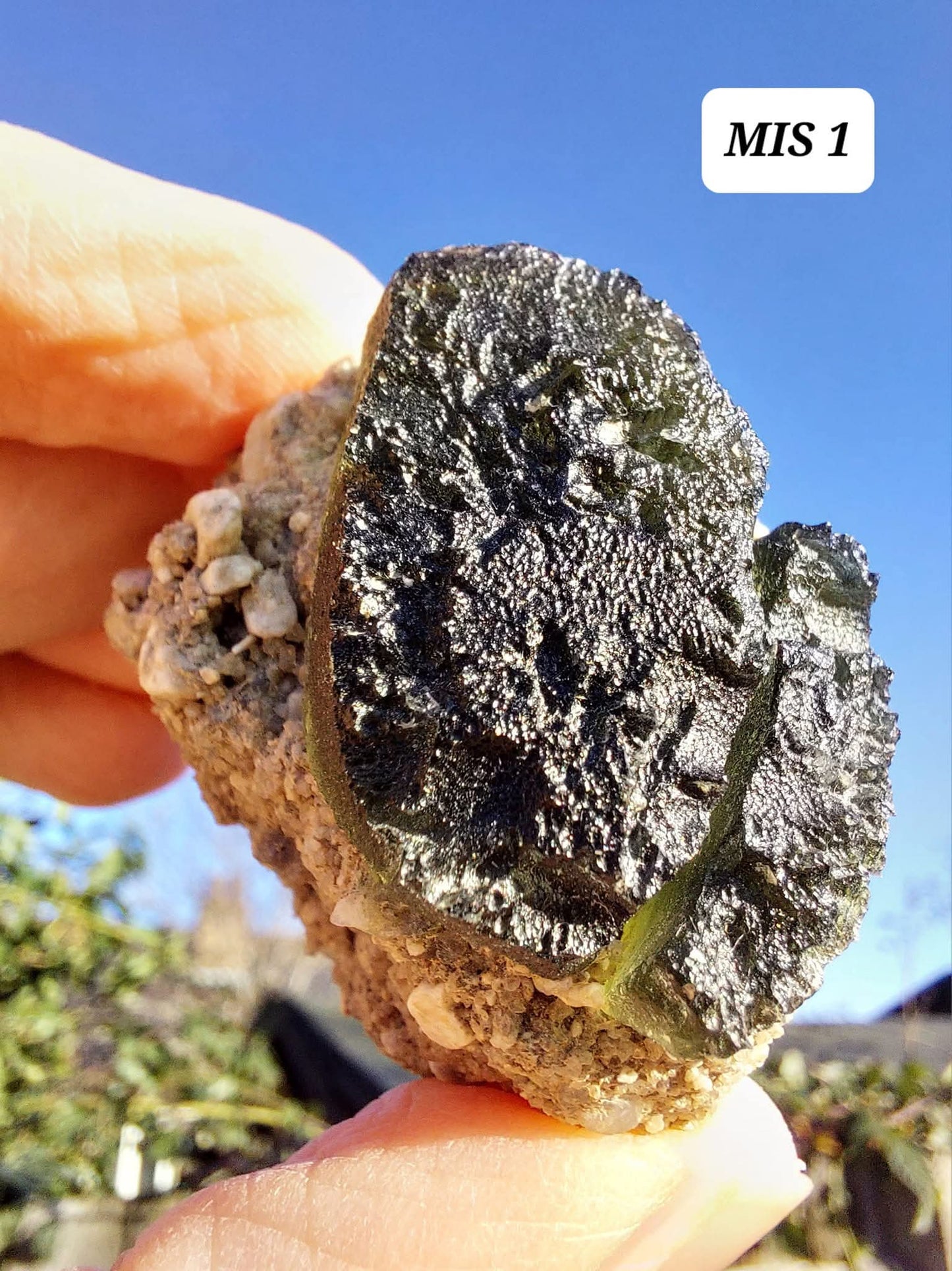 Moldavite In-Situ (in matrix), Besednice, Est-13g, Tektite (Ref: MIS1)