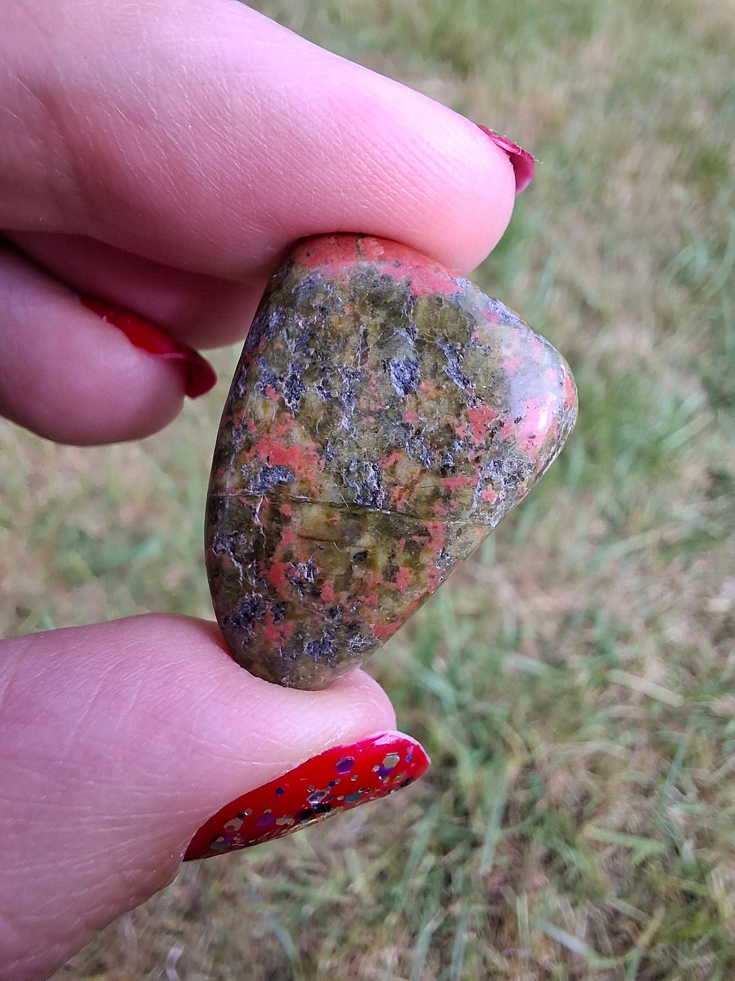 Unakite, Tumble Stone, Crystal (Ref: T180)