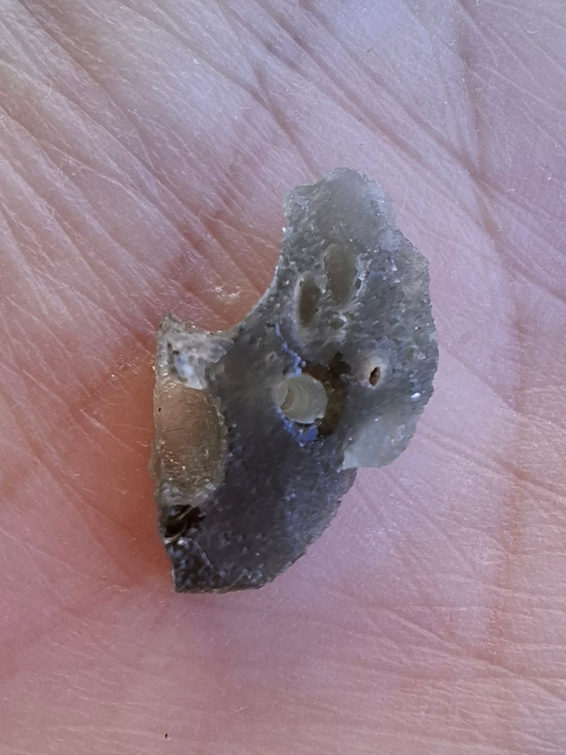 DRILLED, Moldavite Piece, 1.07g, Tektite (Ref: D17)