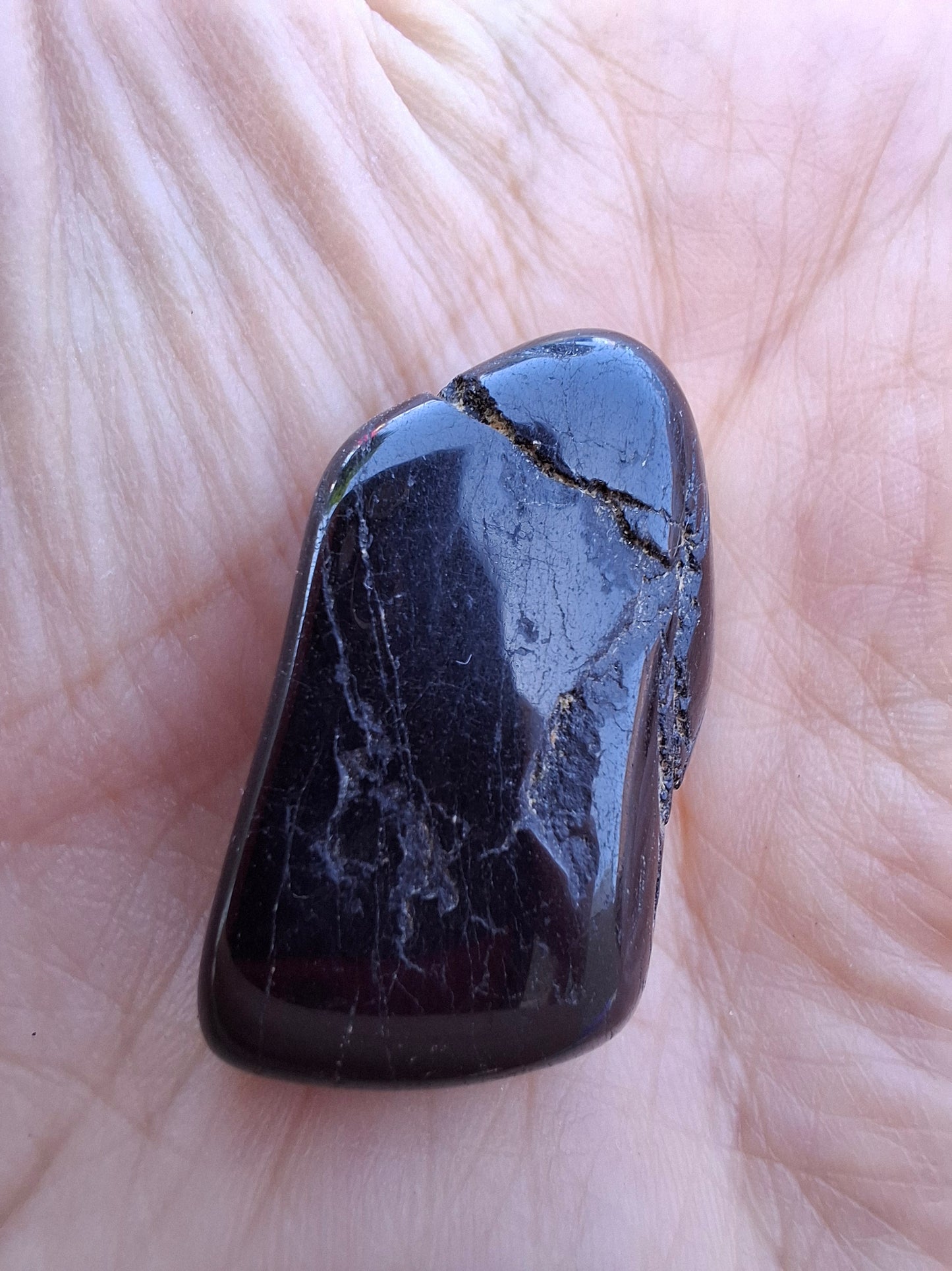 Black Tourmaline, Tumble Stone, Crystal (Ref: T222)
