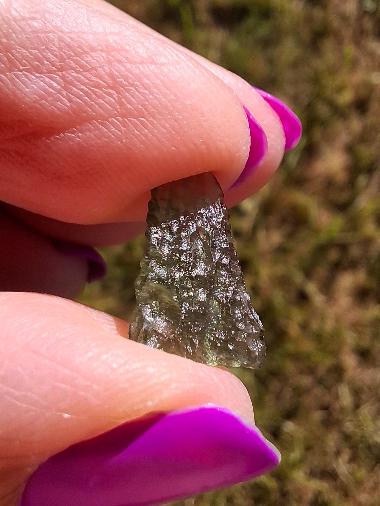 Moldavite small Piece, 0.39g. Tektite (Ref: 1430)